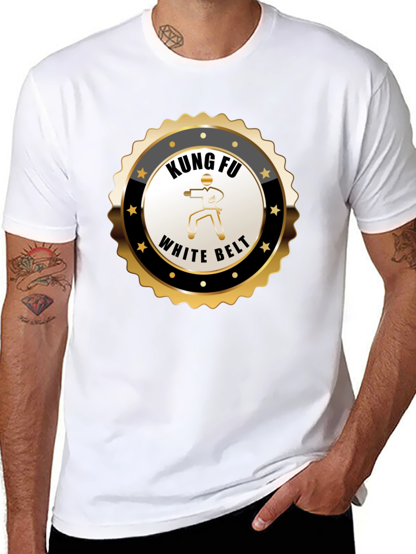 Kung Fu White Belt T-Shirt - Martial Arts Design