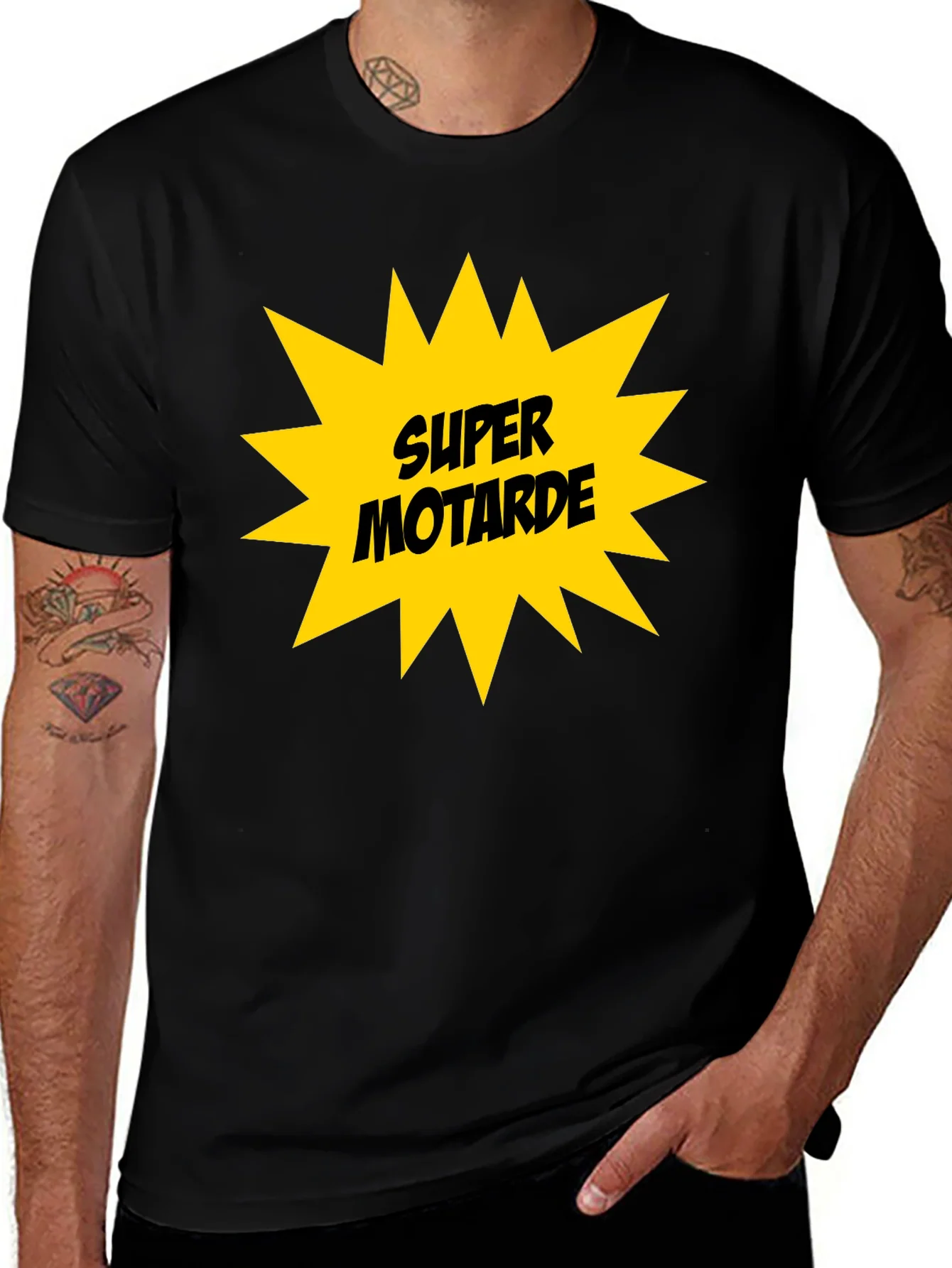 Super Motarde Black T-Shirt - Motorbike Graphic Tee