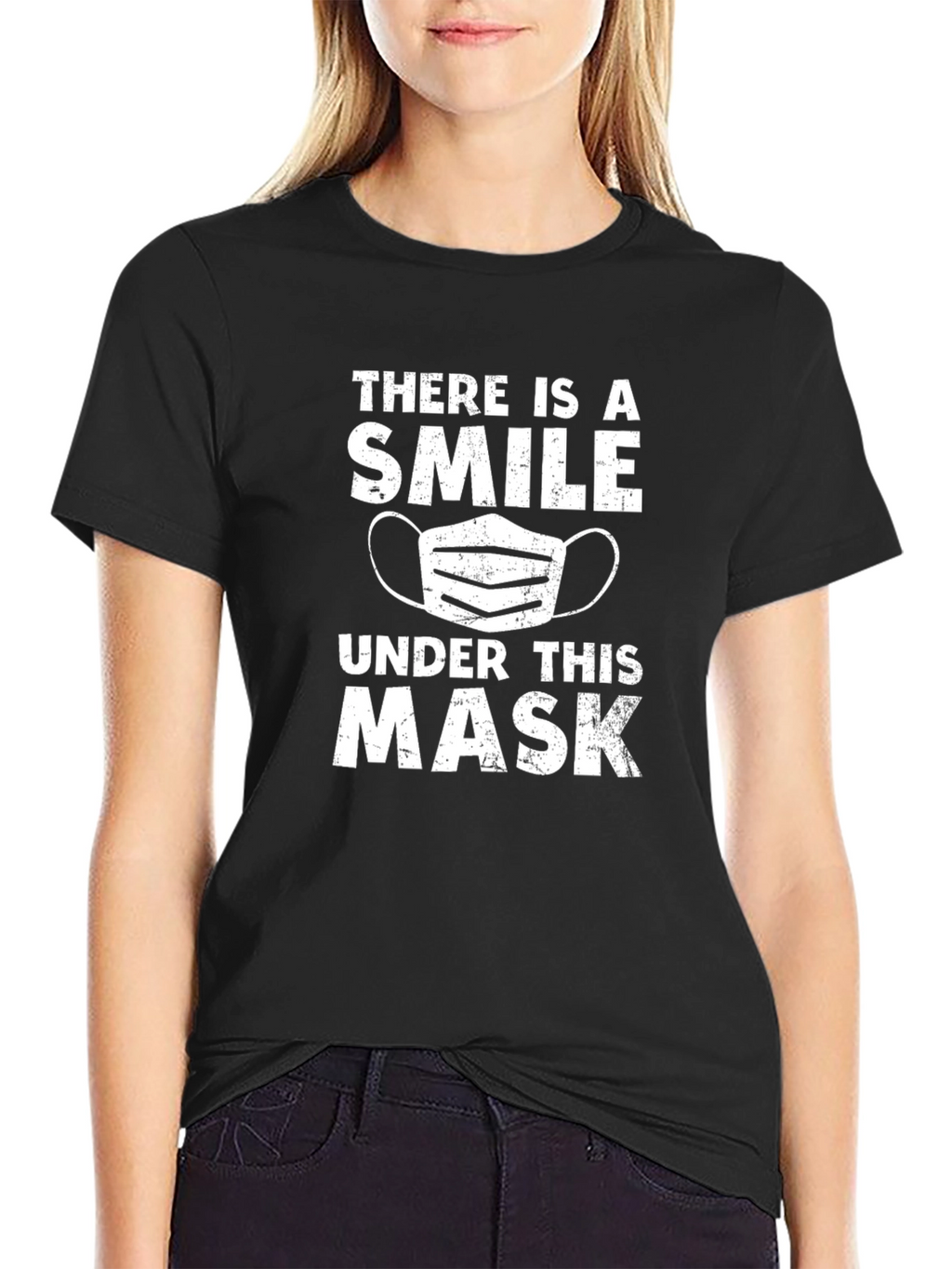 Smile Under Mask T-Shirt - Unisex Cotton Tee