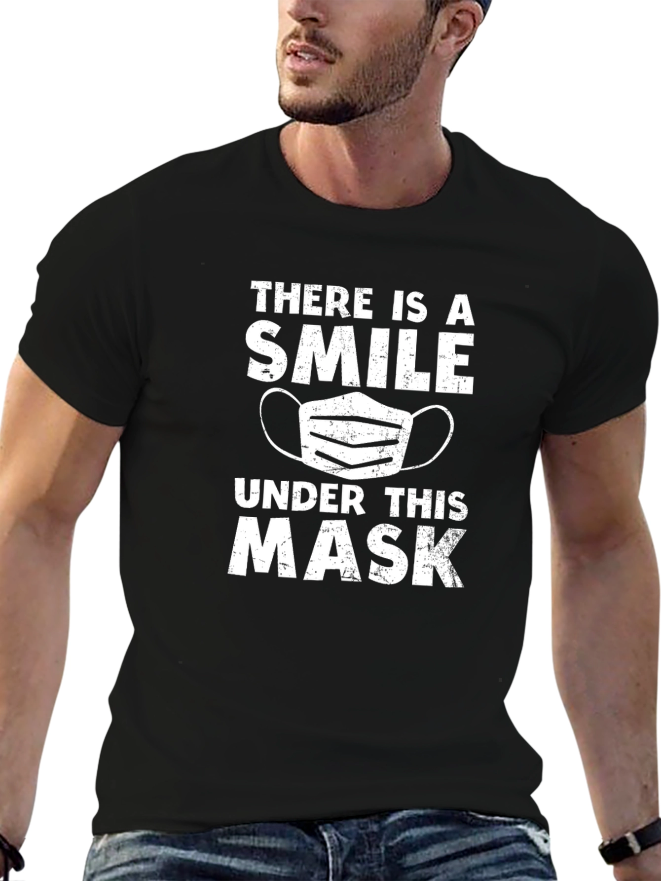 Smile Under Mask T-Shirt - Unisex Cotton Tee