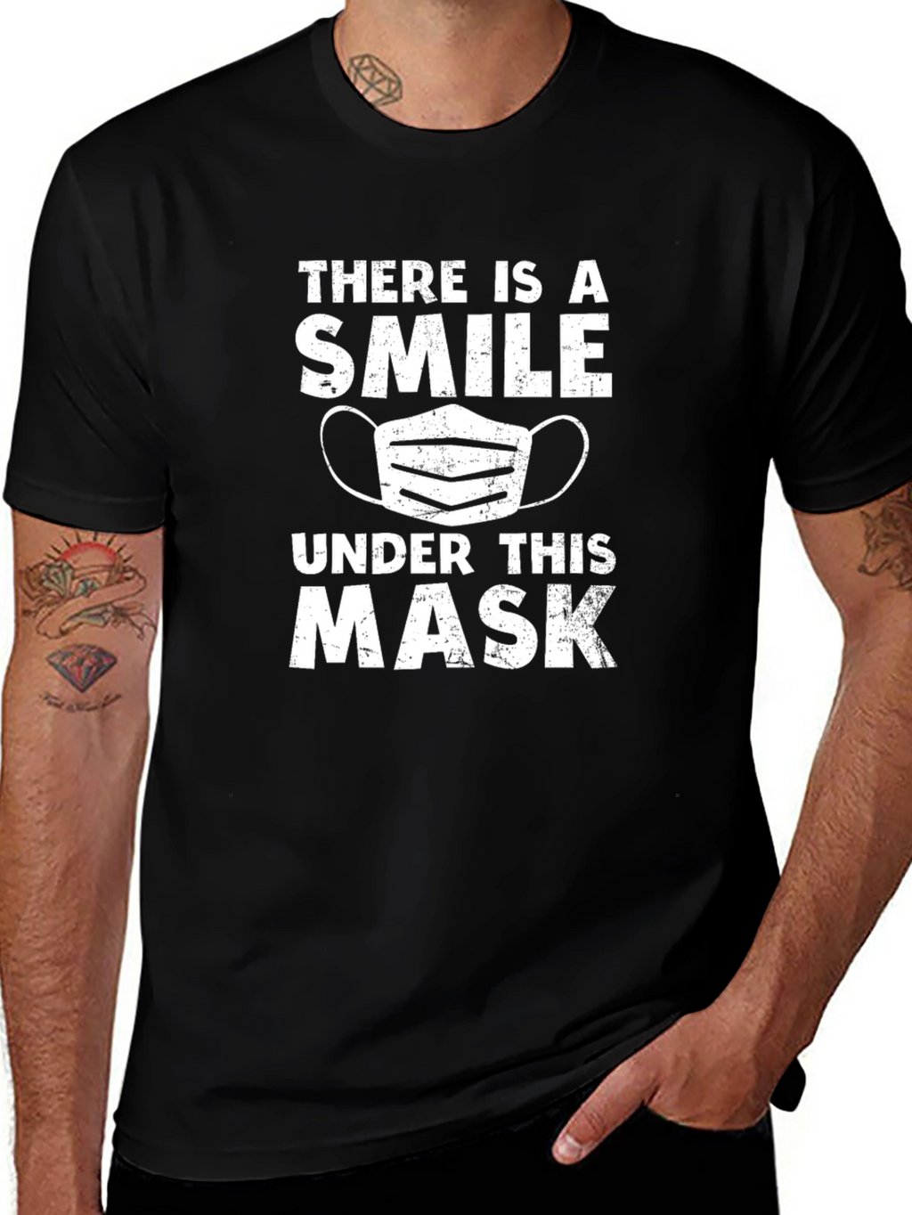 Smile Under Mask T-Shirt - Unisex Cotton Tee