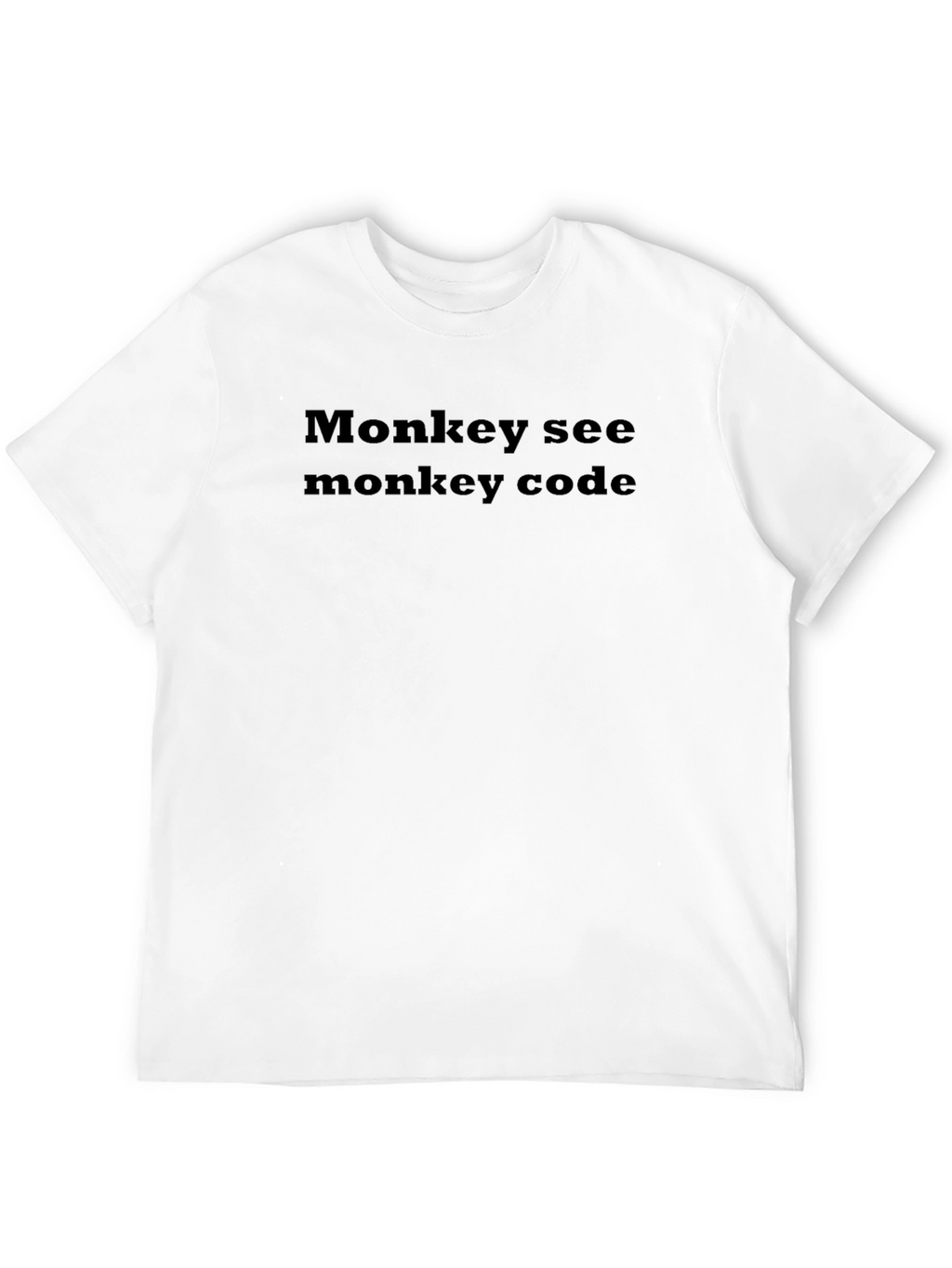Monkey See Monkey Code T-Shirt - Black Graphic Tee