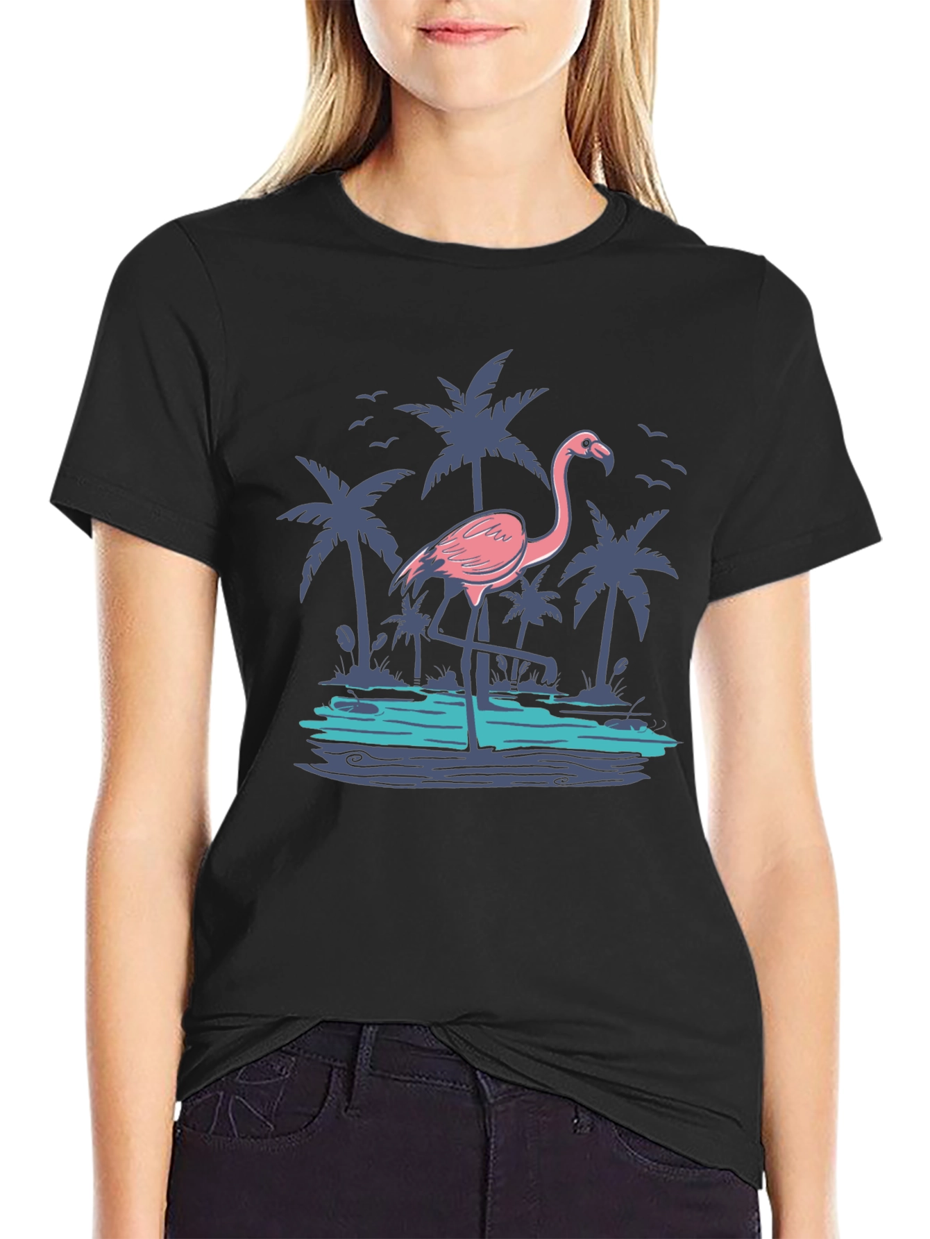 Tropical Flamingo Graphic Tee
