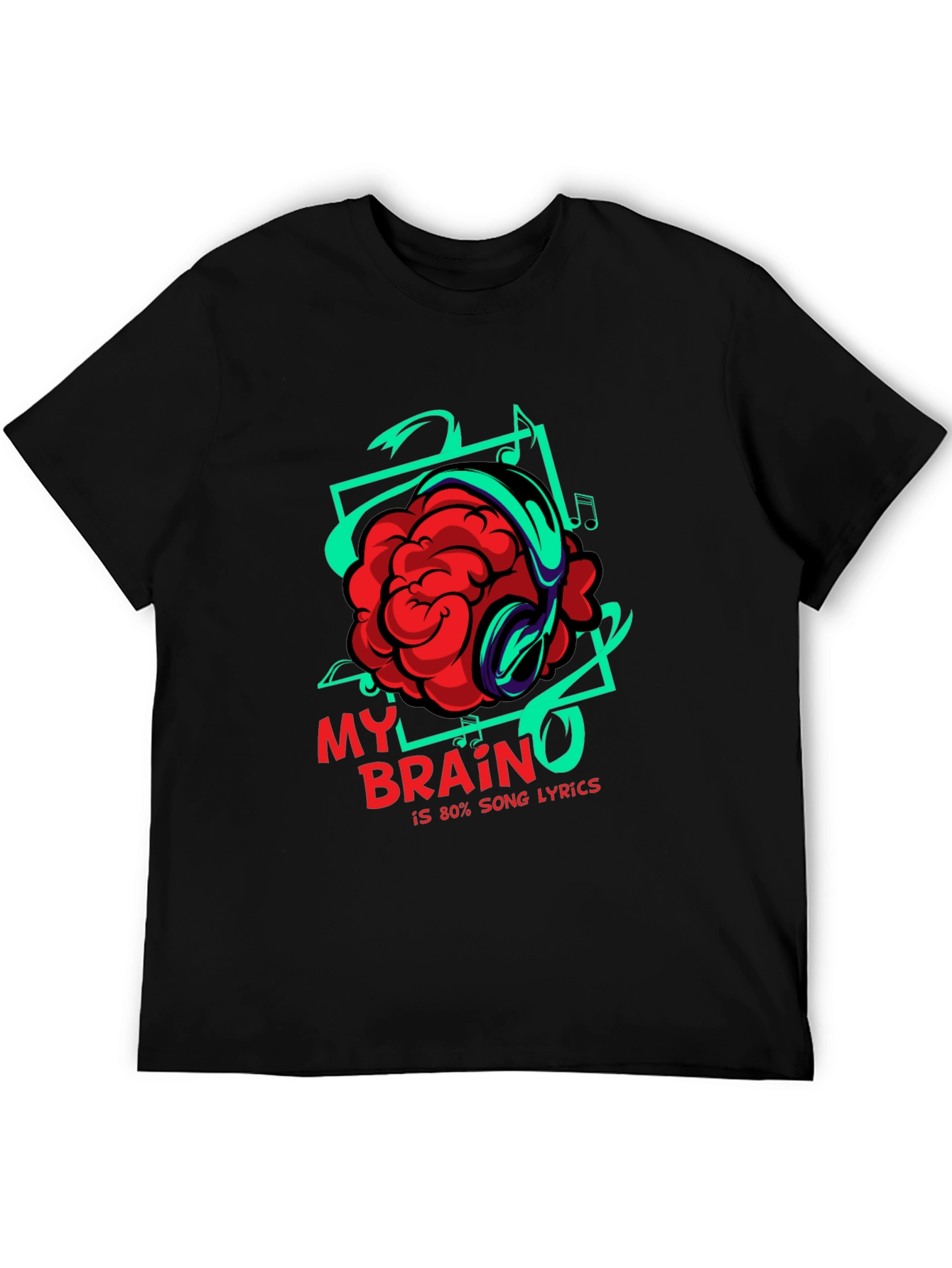 Brain Song Lyrics Graphic T-Shirt