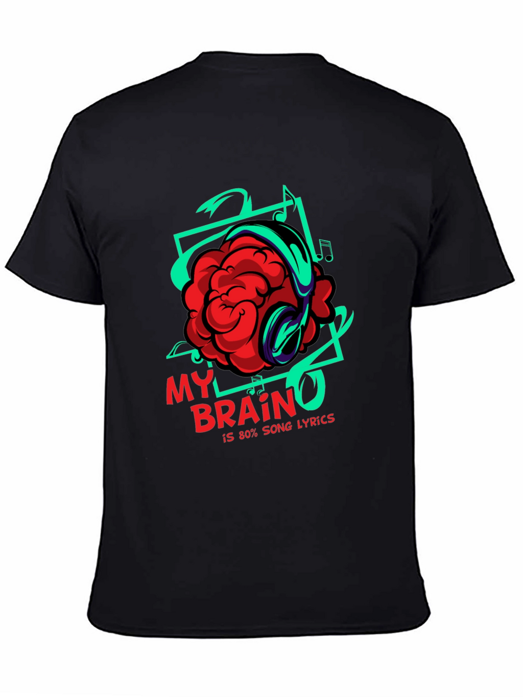 Brain Song Lyrics Graphic T-Shirt