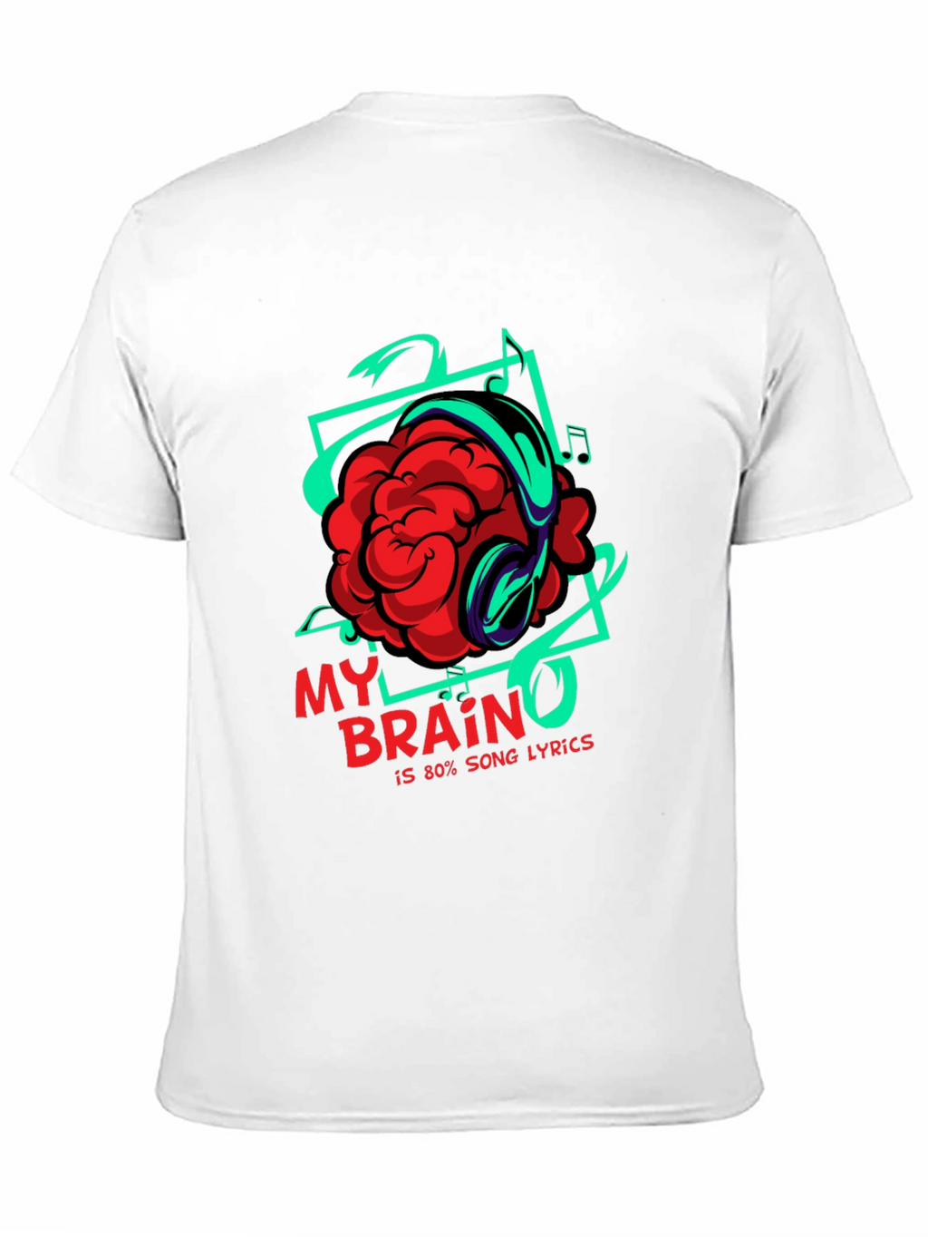 Brain Song Lyrics Graphic T-Shirt