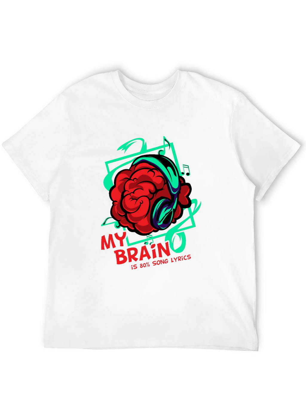 Brain Song Lyrics Graphic T-Shirt