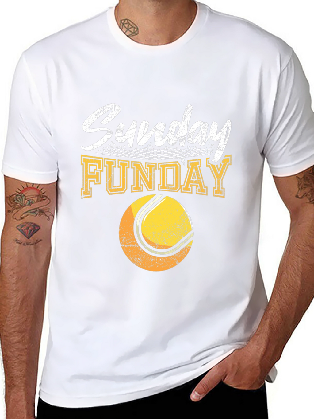 Sunday Funday Tennis Graphic T-Shirt