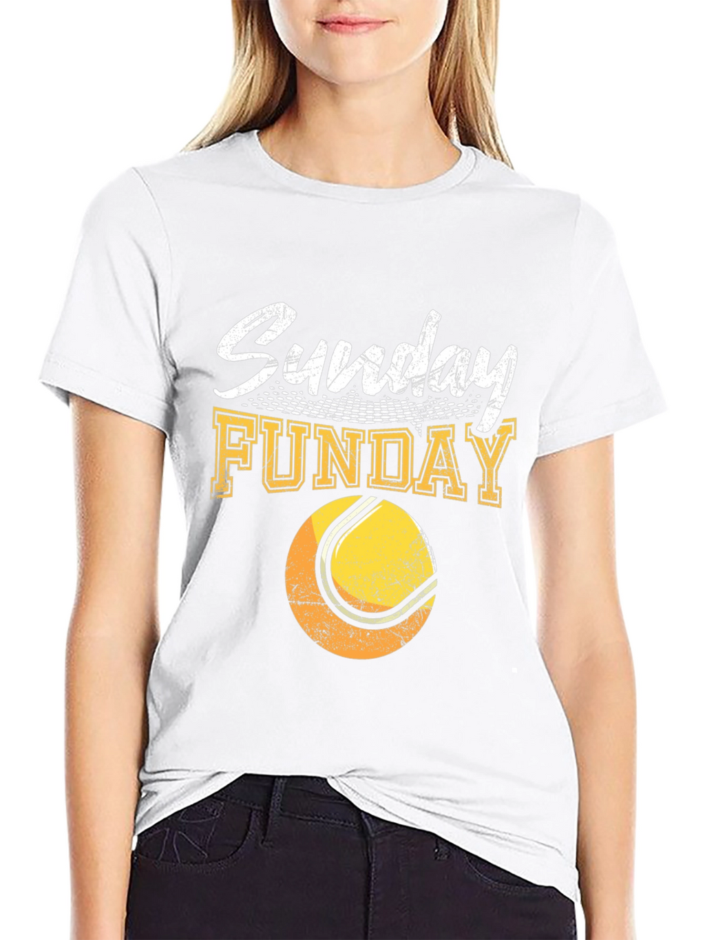 Sunday Funday Tennis Graphic T-Shirt