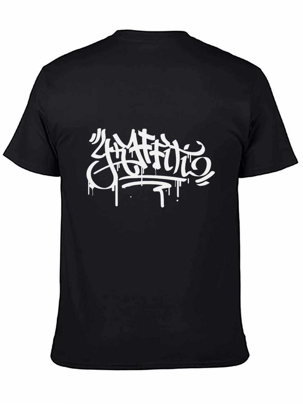 Cool Graffiti Style Black T-Shirt