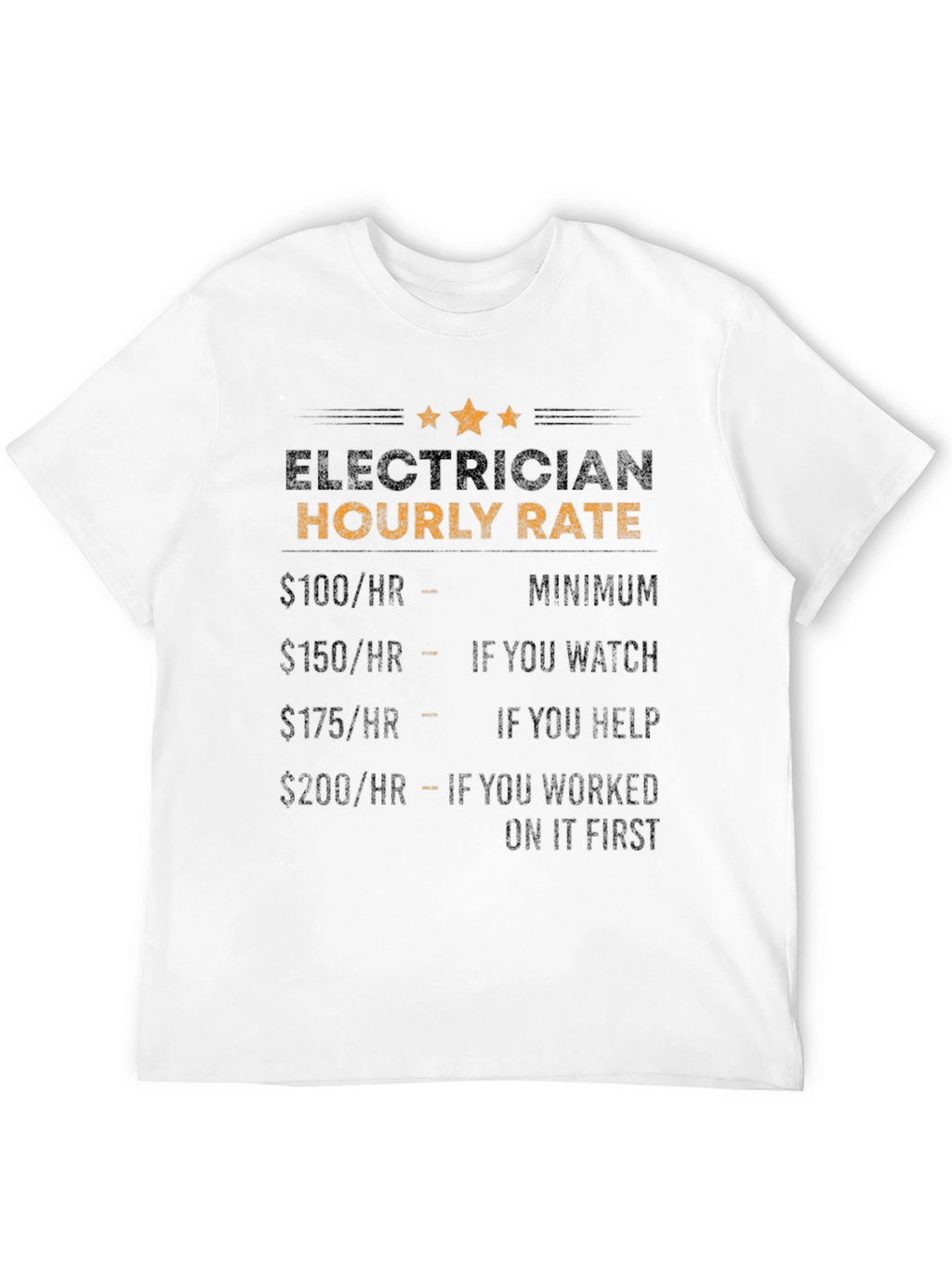 Electrician Hourly Rate Novelty T-Shirt