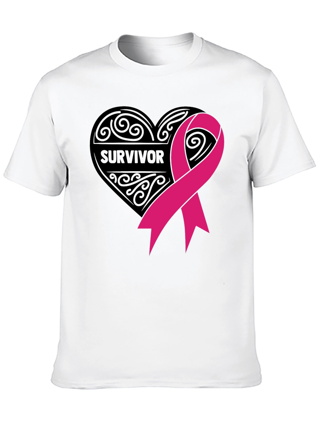 Survivor Ribbon T-Shirt - Breast Cancer Awareness