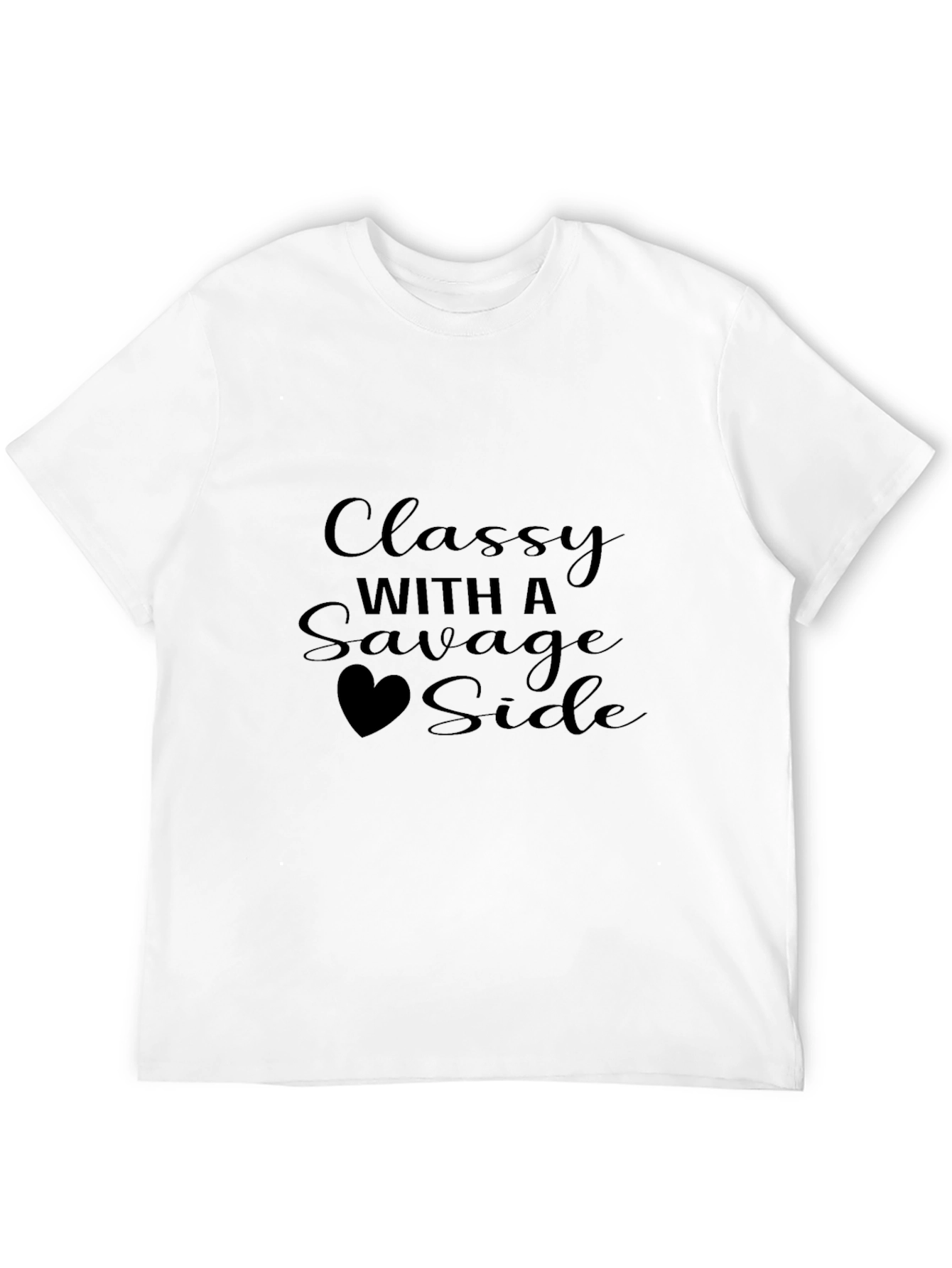 Classy With a Savage Side Black T-Shirt