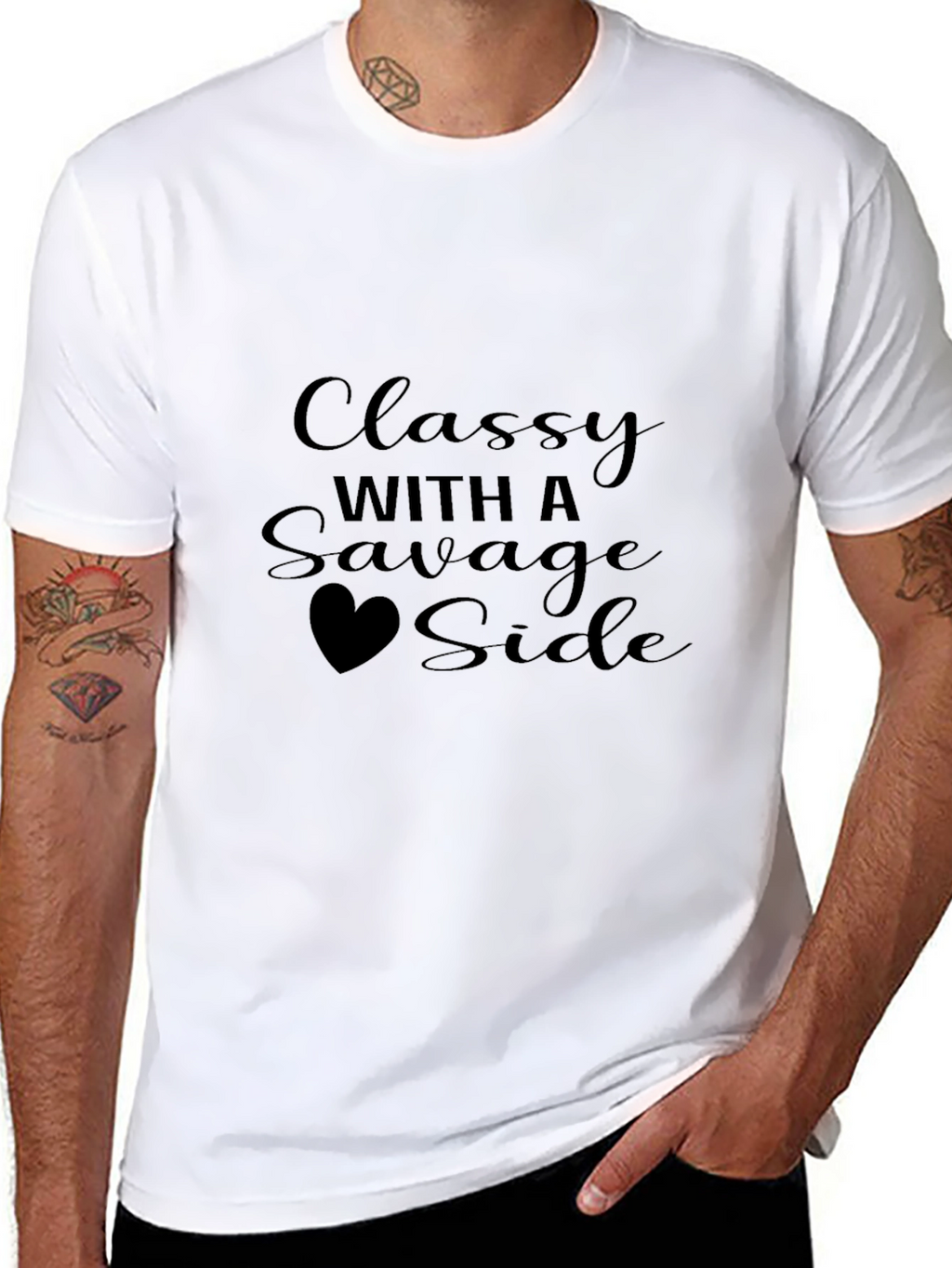 Classy With a Savage Side Black T-Shirt