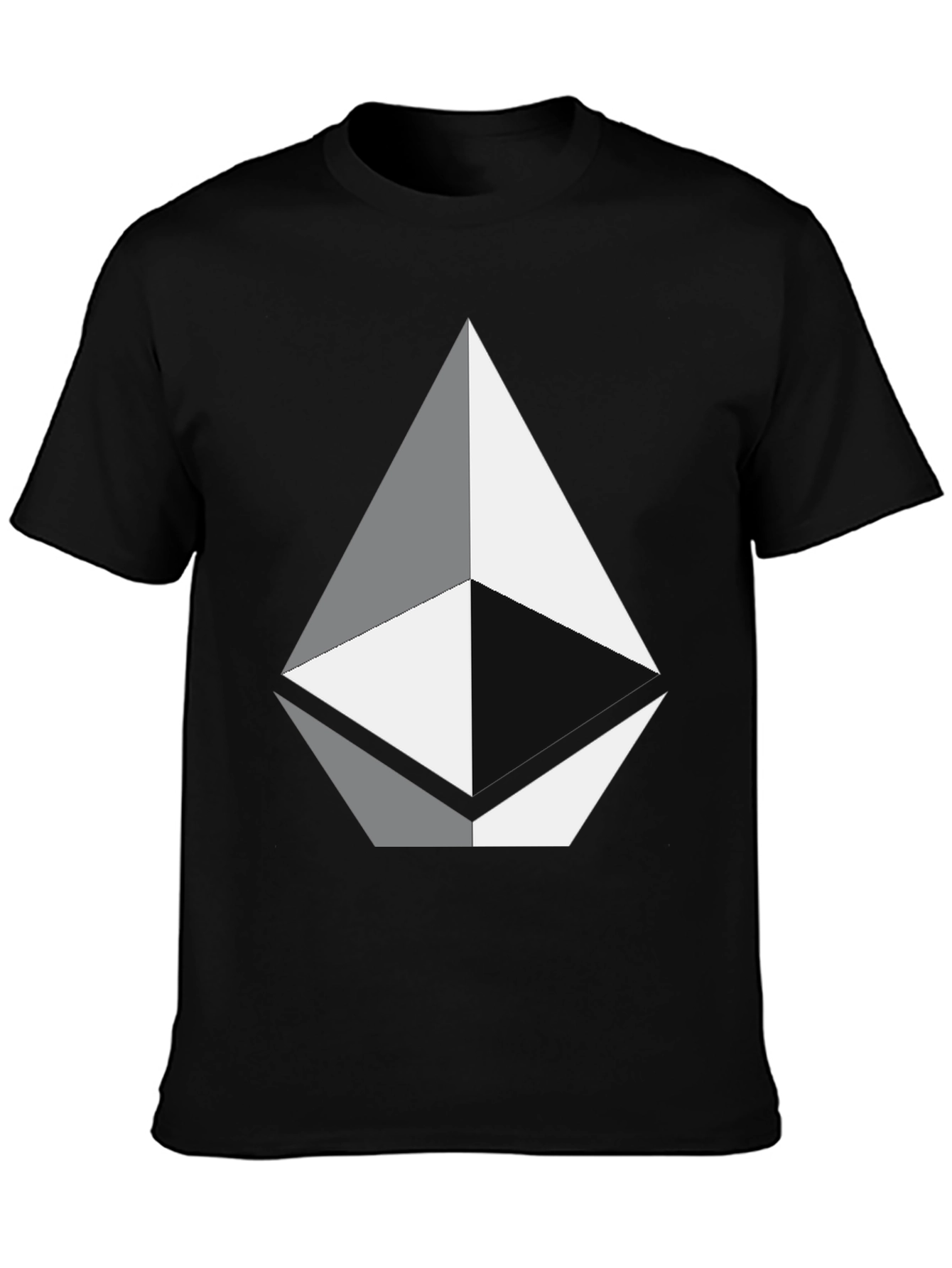 Geometric Diamond Graphic Tee - Black Unisex T-Shirt
