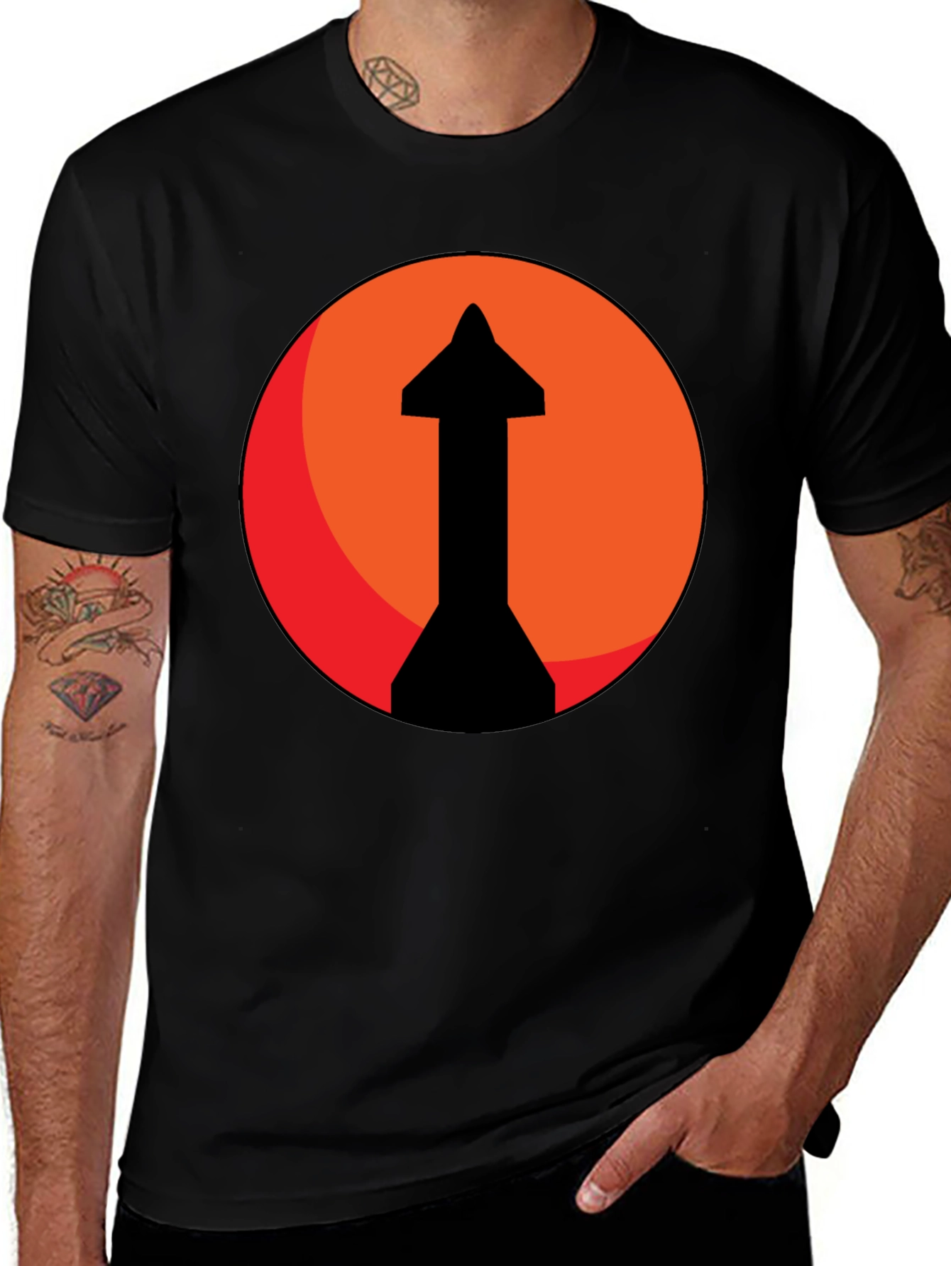 Upward Arrow Graphic Tee - Bold Design