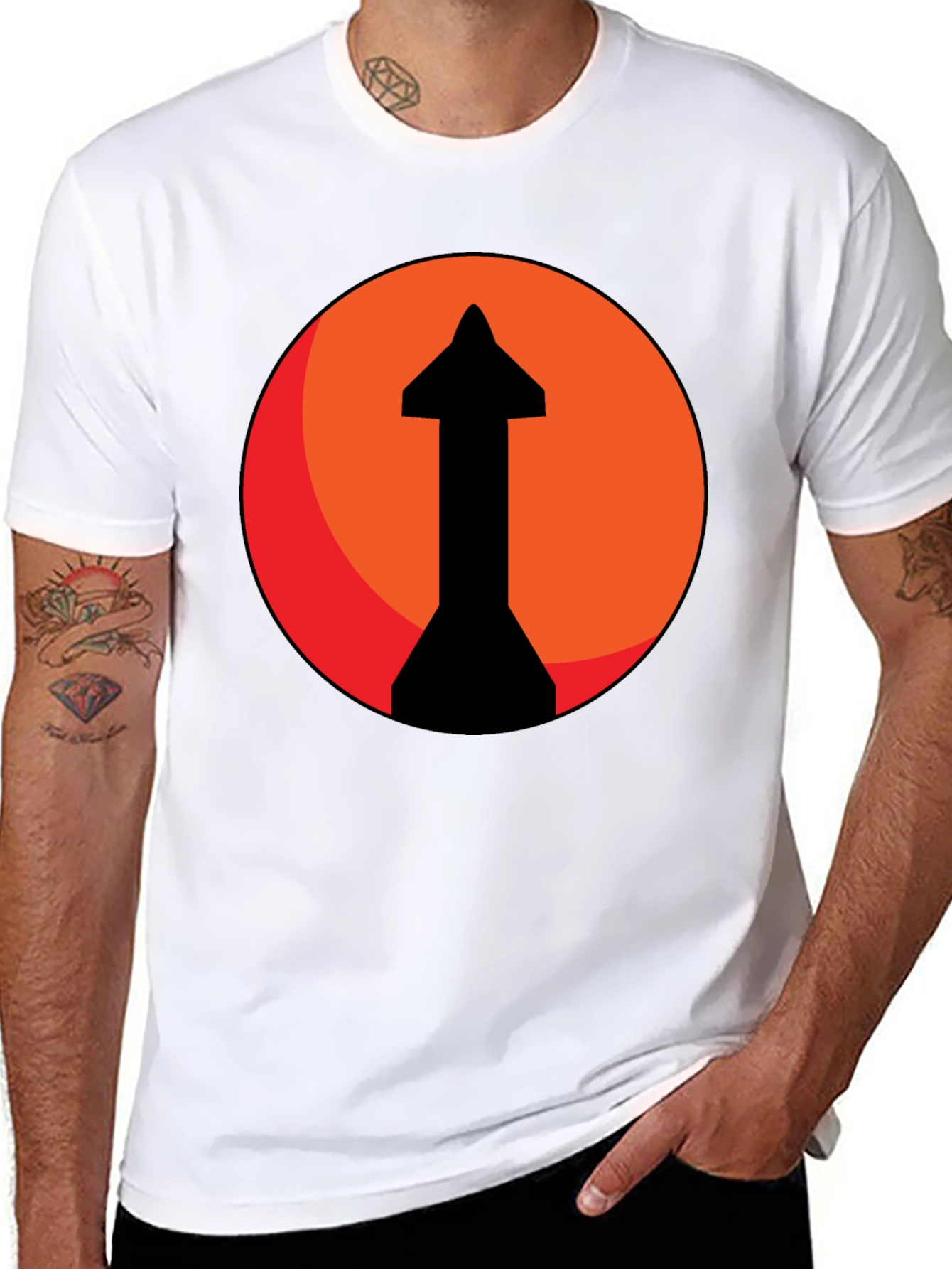 Upward Arrow Graphic Tee - Bold Design