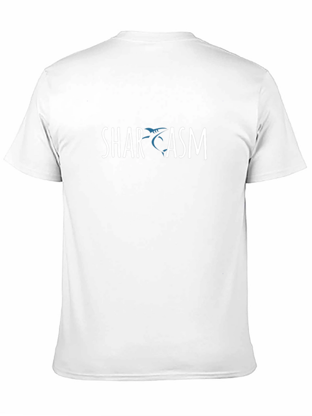 Shark Sarcasm Graphic Print Crew Neck T-Shirt