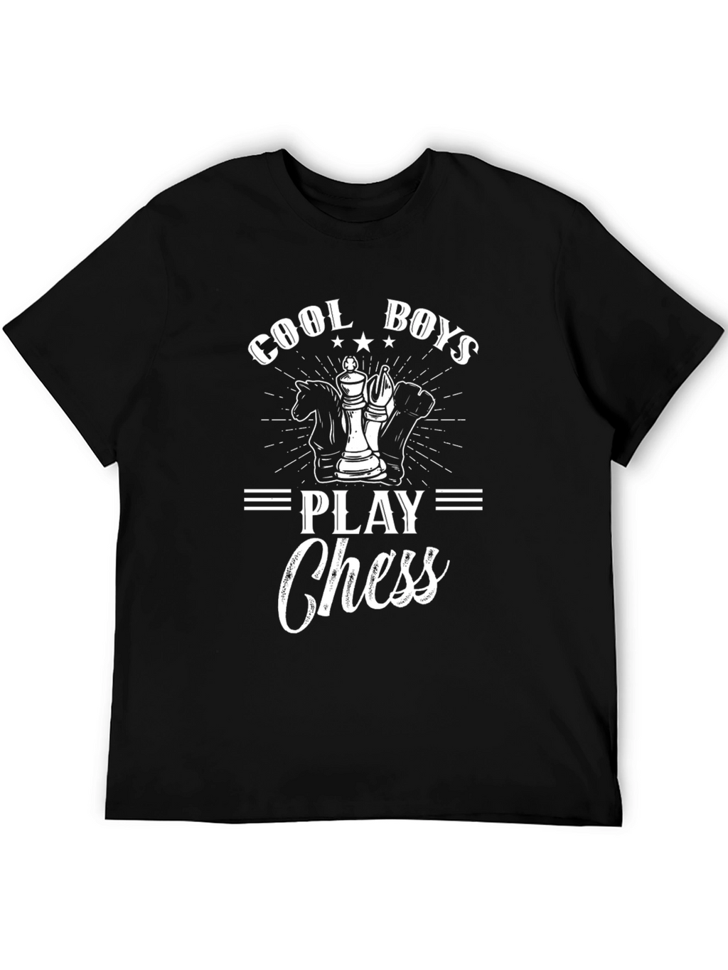 Cool Boys Play Chess Graphic T-Shirt