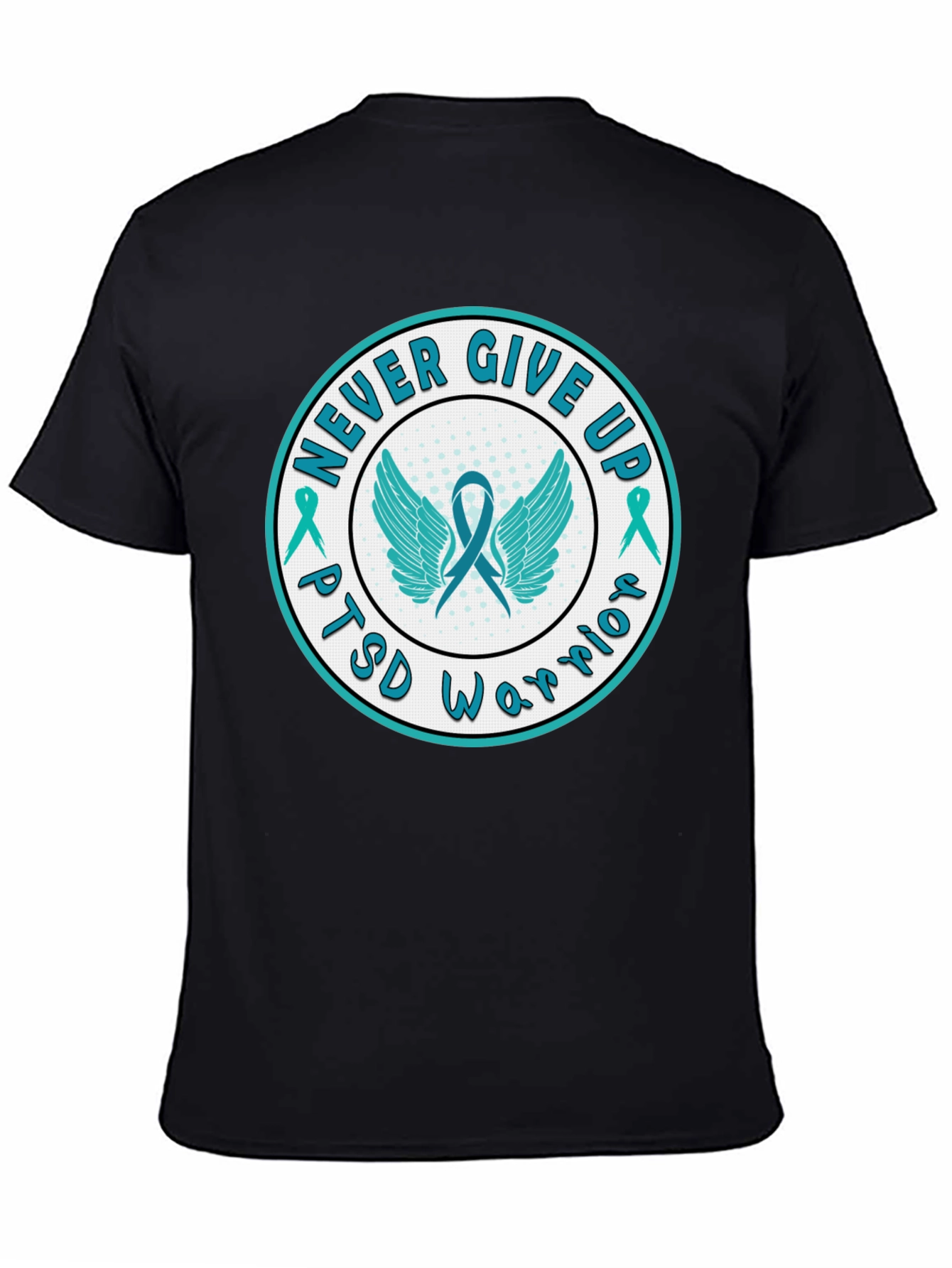 PTSD Warrior Never Give Up Graphic Tee