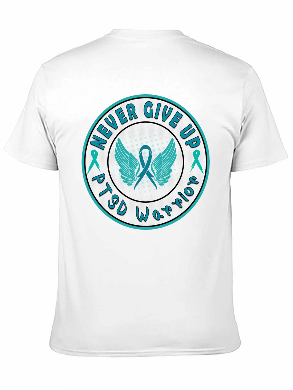 PTSD Warrior Never Give Up Graphic Tee