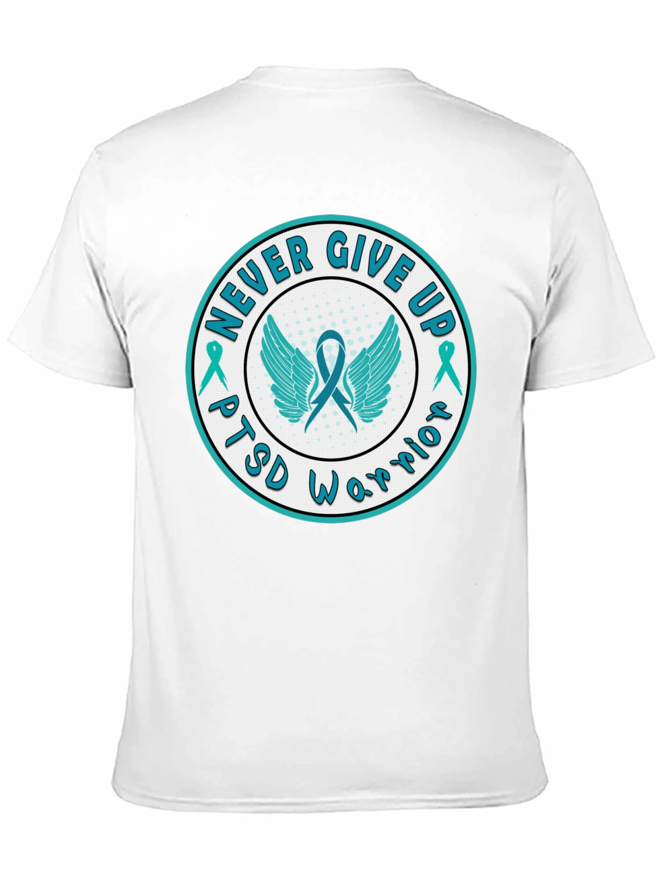 PTSD Warrior Never Give Up Graphic Tee