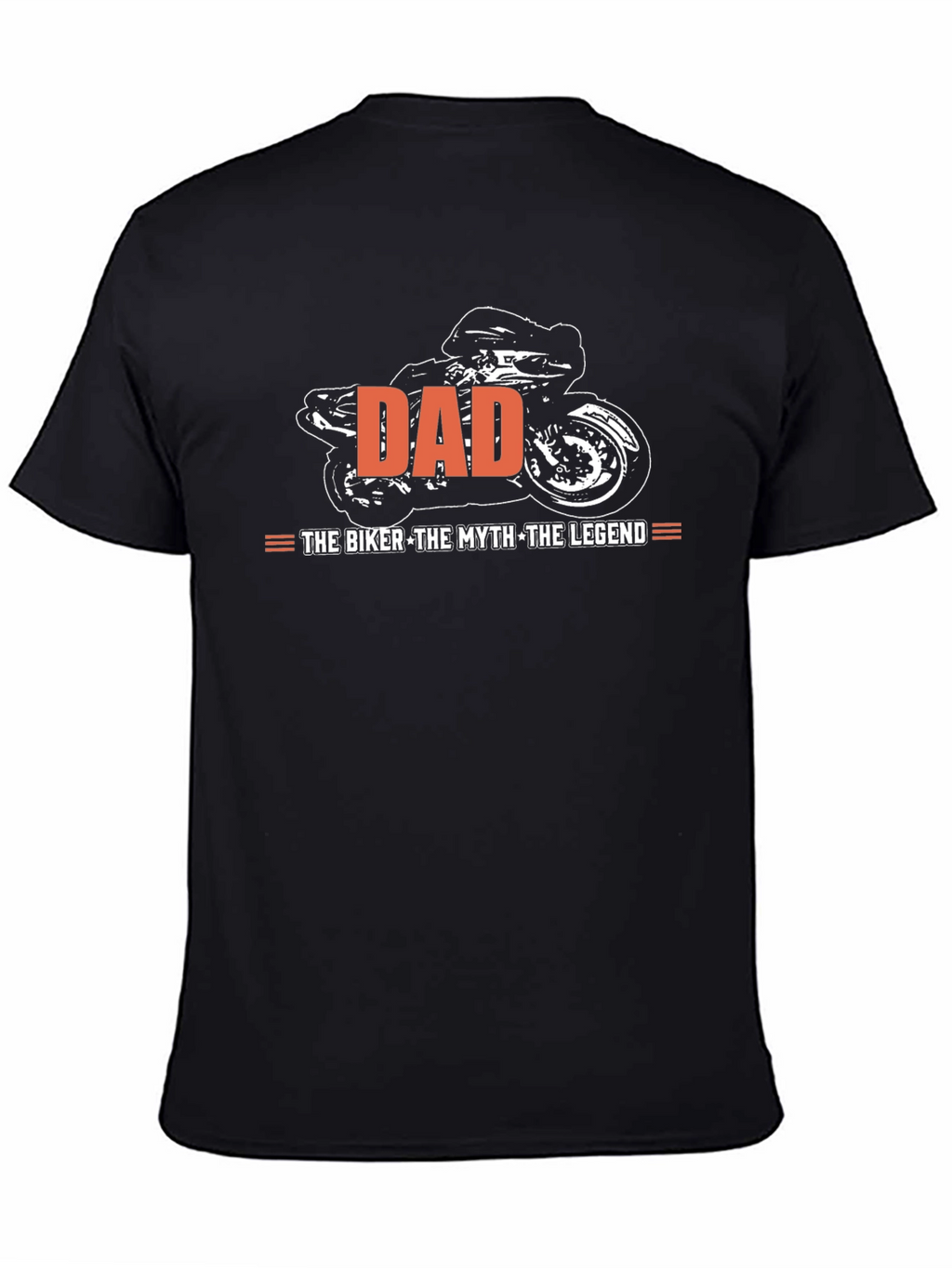 Dad Biker Legend Graphic Tee - Black