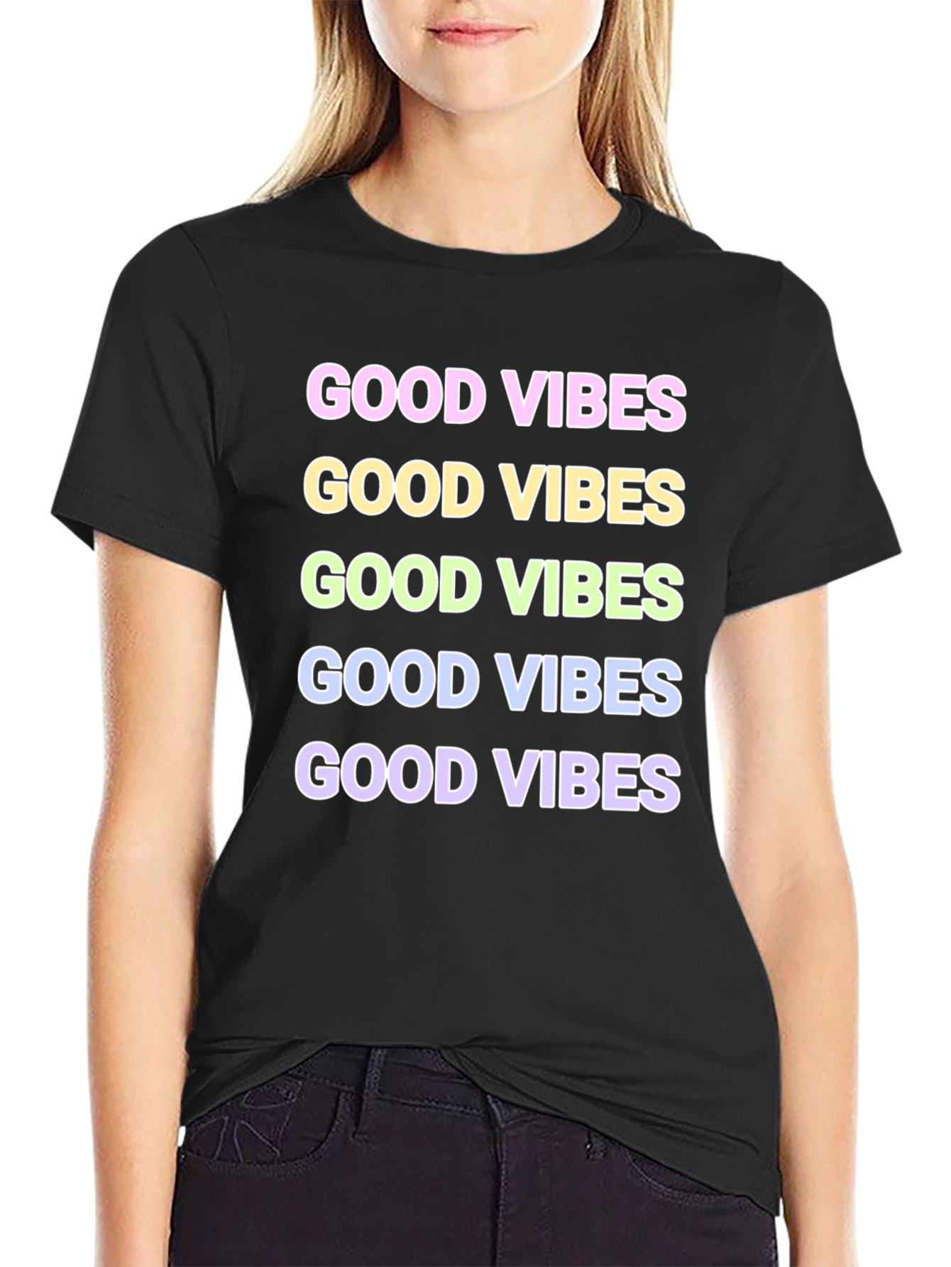 Good Vibes Graphic T-Shirt - Black
