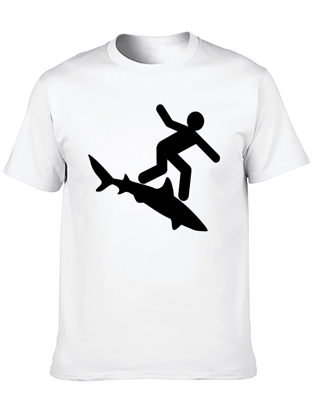 Shark Surfer Black Graphic Tee