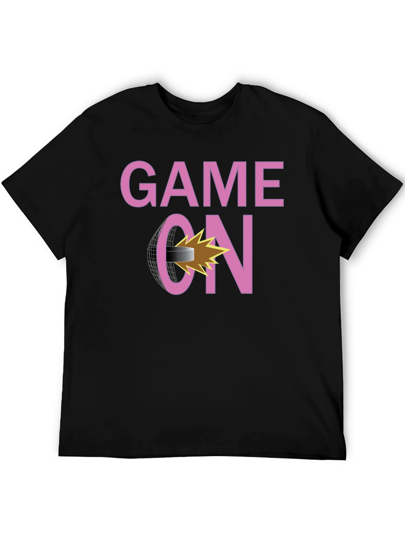 Game On Hockey Graphic T-Shirt - Black