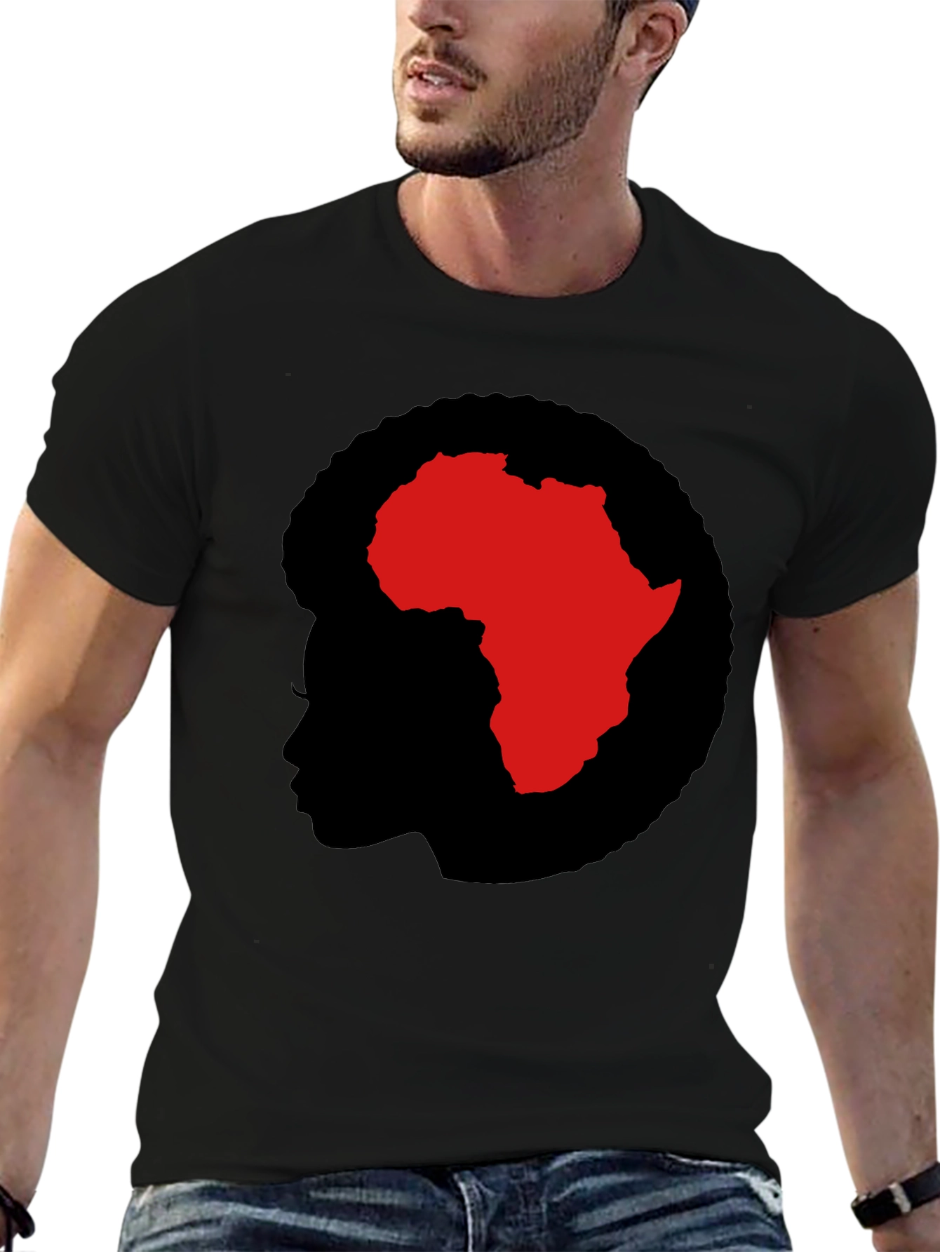 Africa Silhouette Graphic Tee - Black