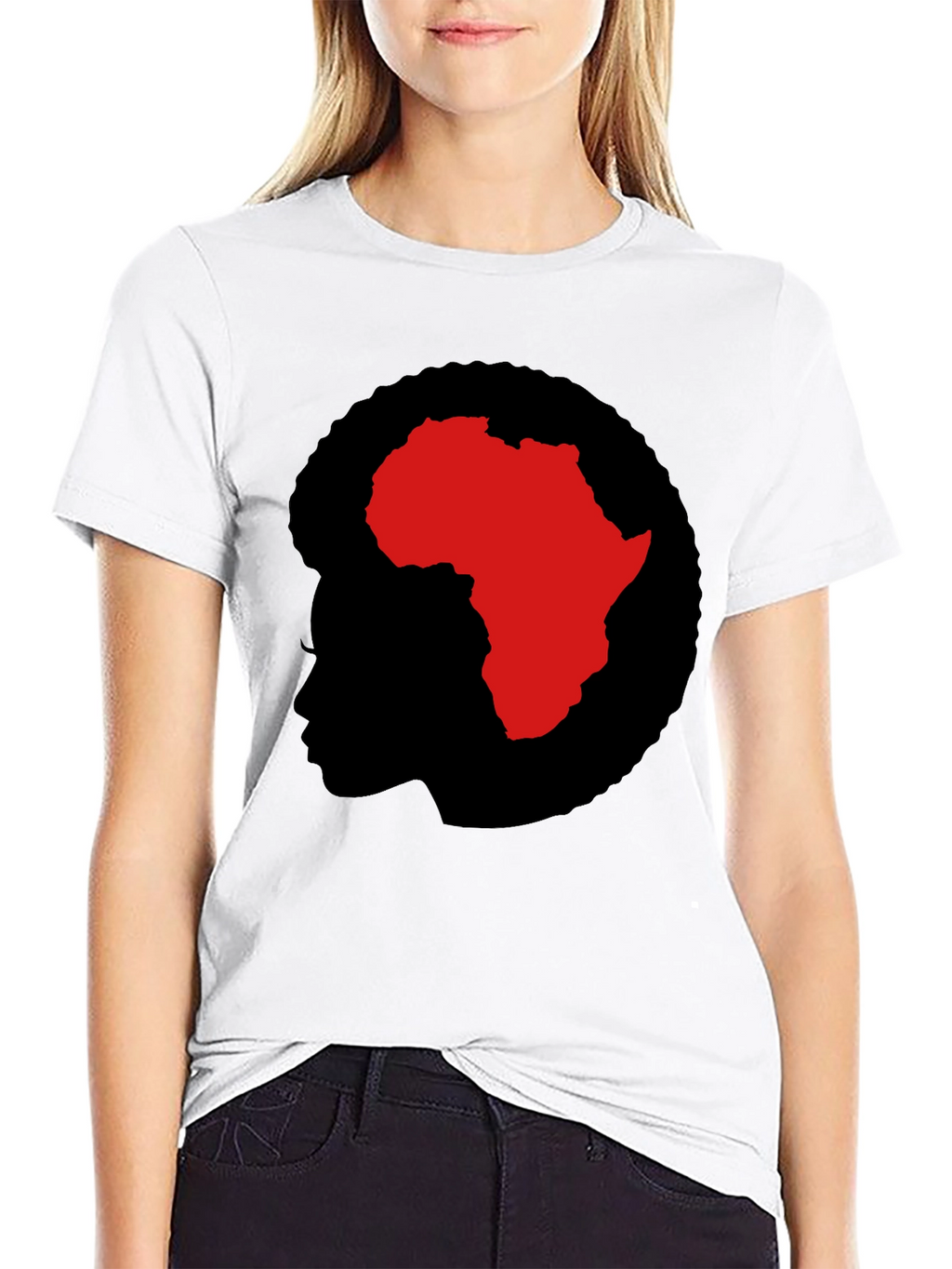 Africa Silhouette Graphic Tee - Black