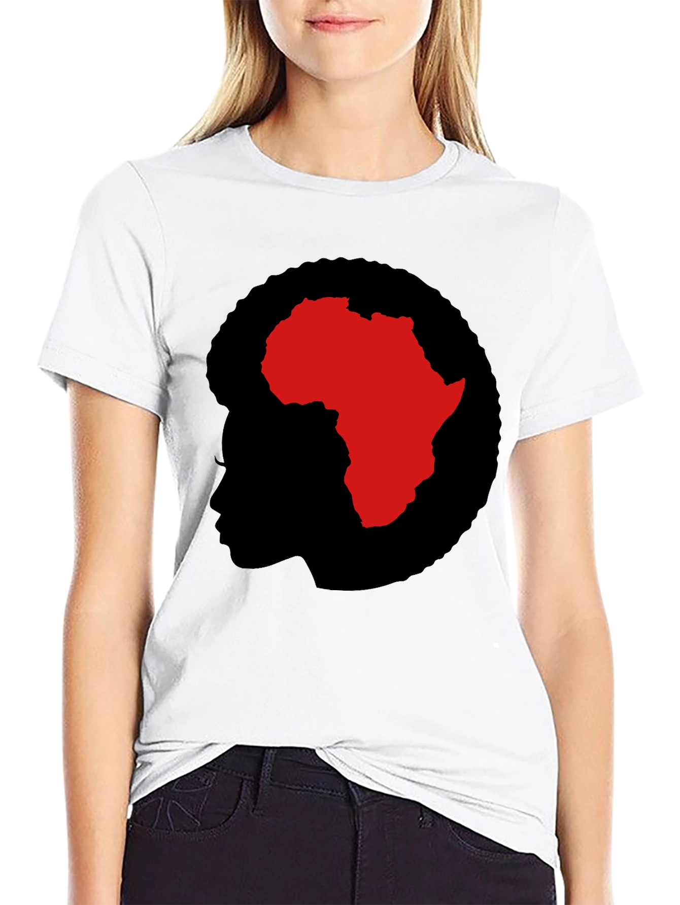 Africa Silhouette Graphic Tee - Black