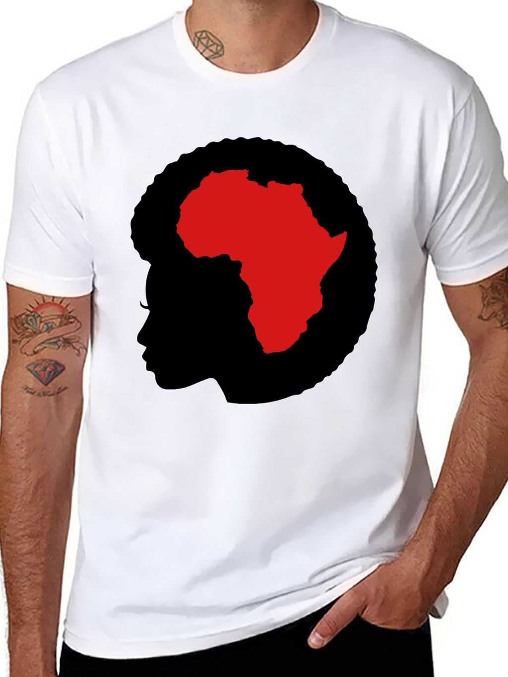 Africa Silhouette Graphic Tee - Black
