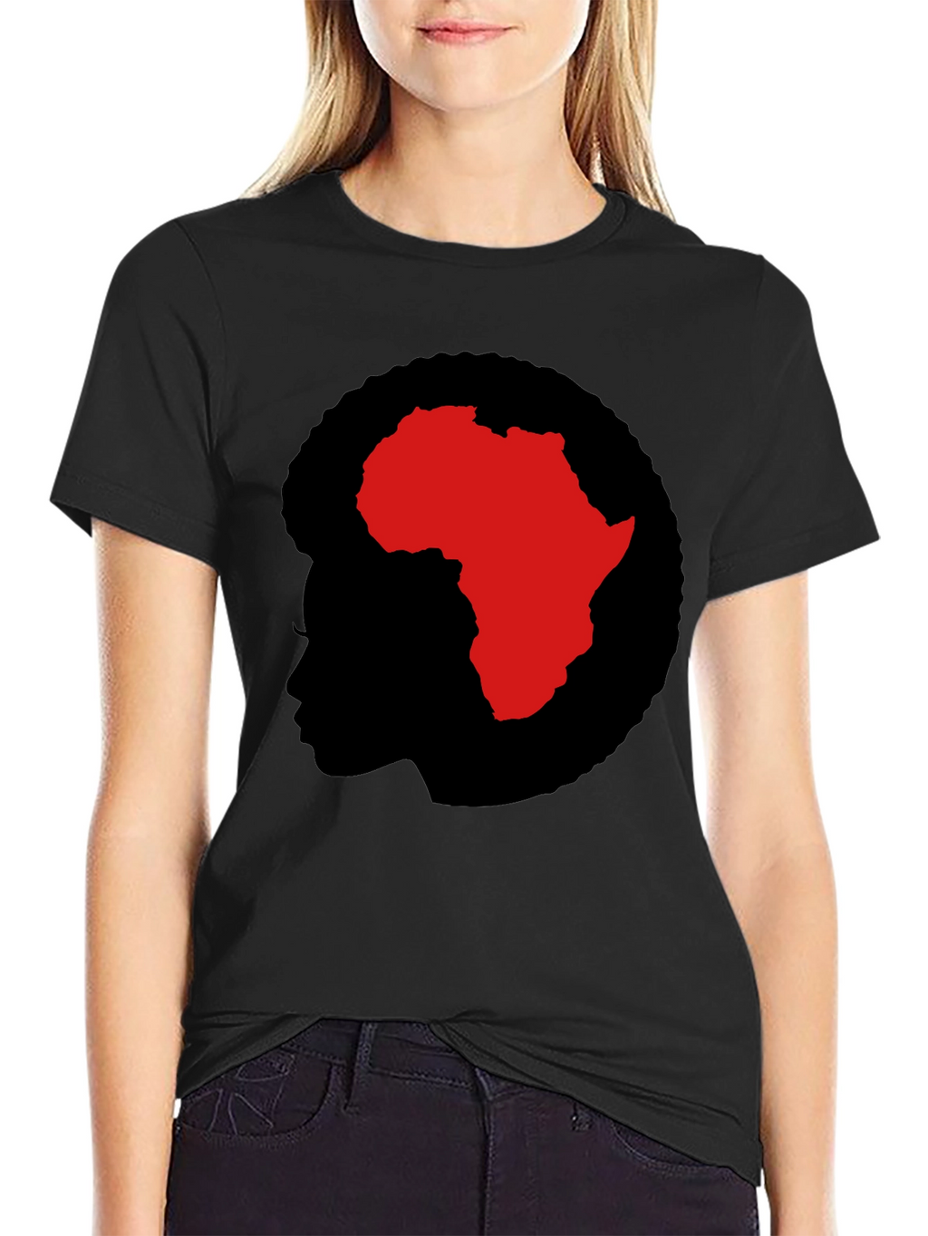 Africa Silhouette Graphic Tee - Black
