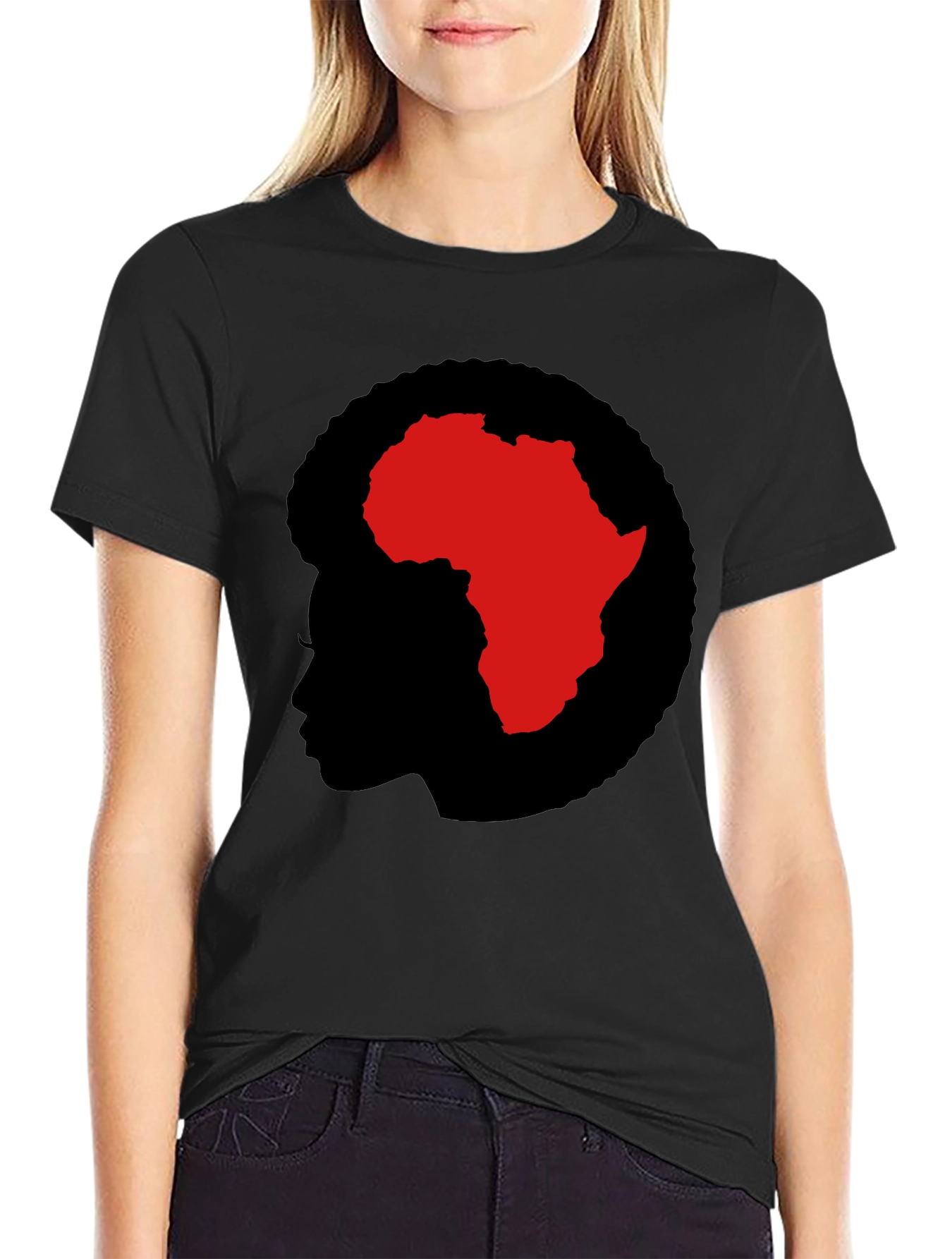 Africa Silhouette Graphic Tee - Black