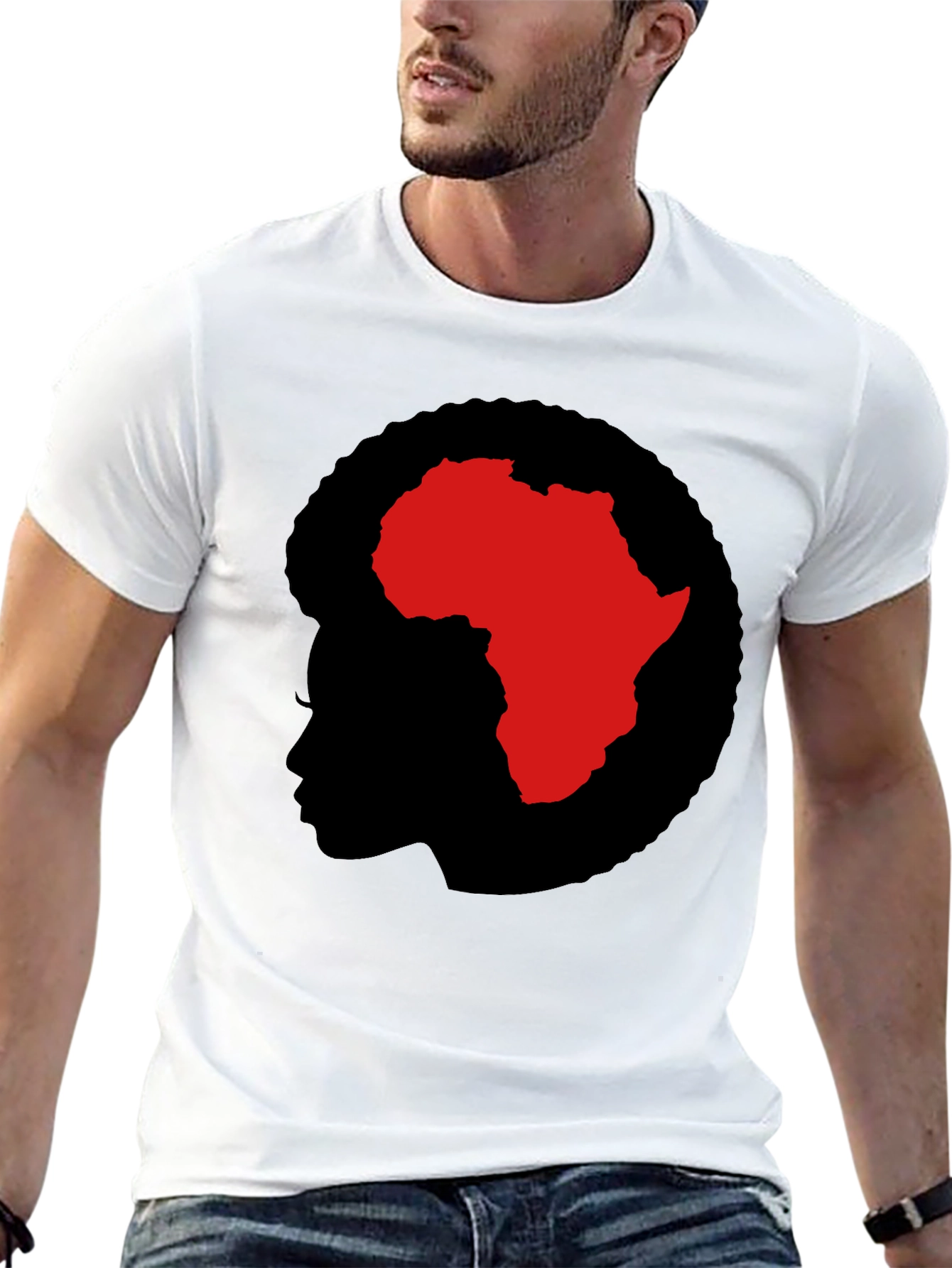 Africa Silhouette Graphic Tee - Black