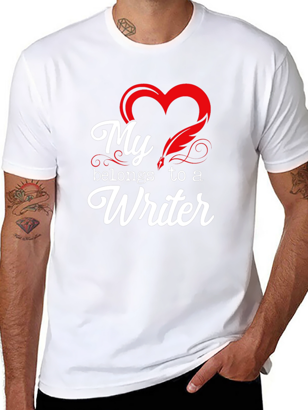 My Heart Belongs to a Writer T-Shirt