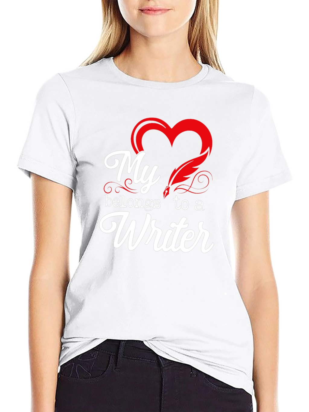 My Heart Belongs to a Writer T-Shirt