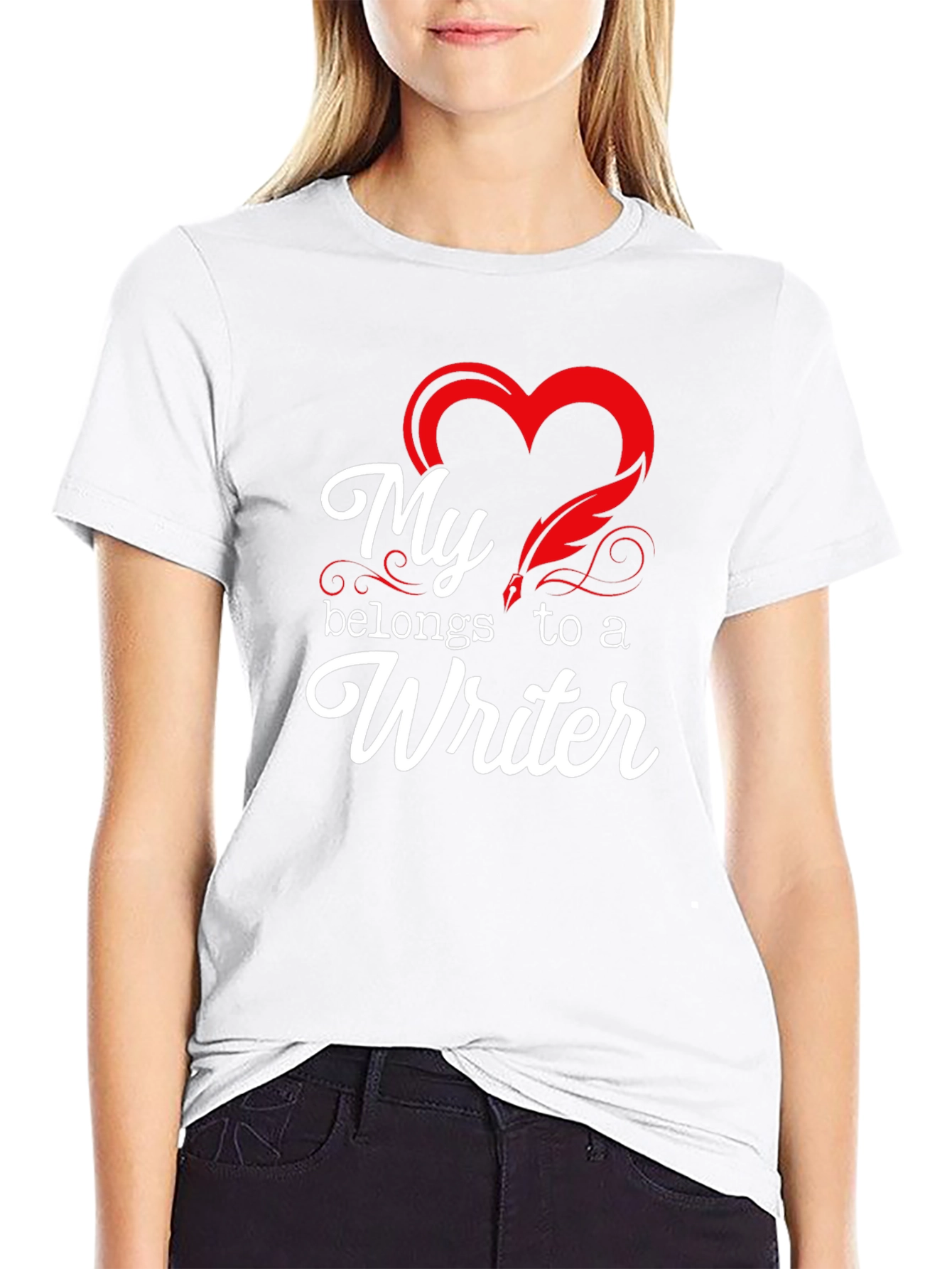 My Heart Belongs to a Writer T-Shirt
