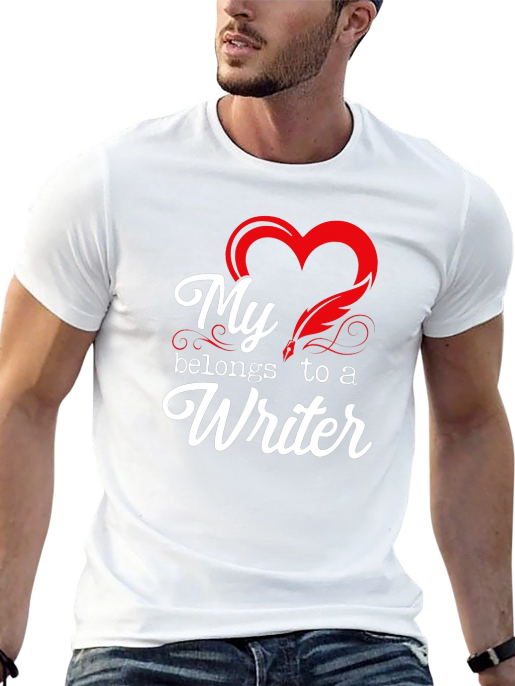 My Heart Belongs to a Writer T-Shirt