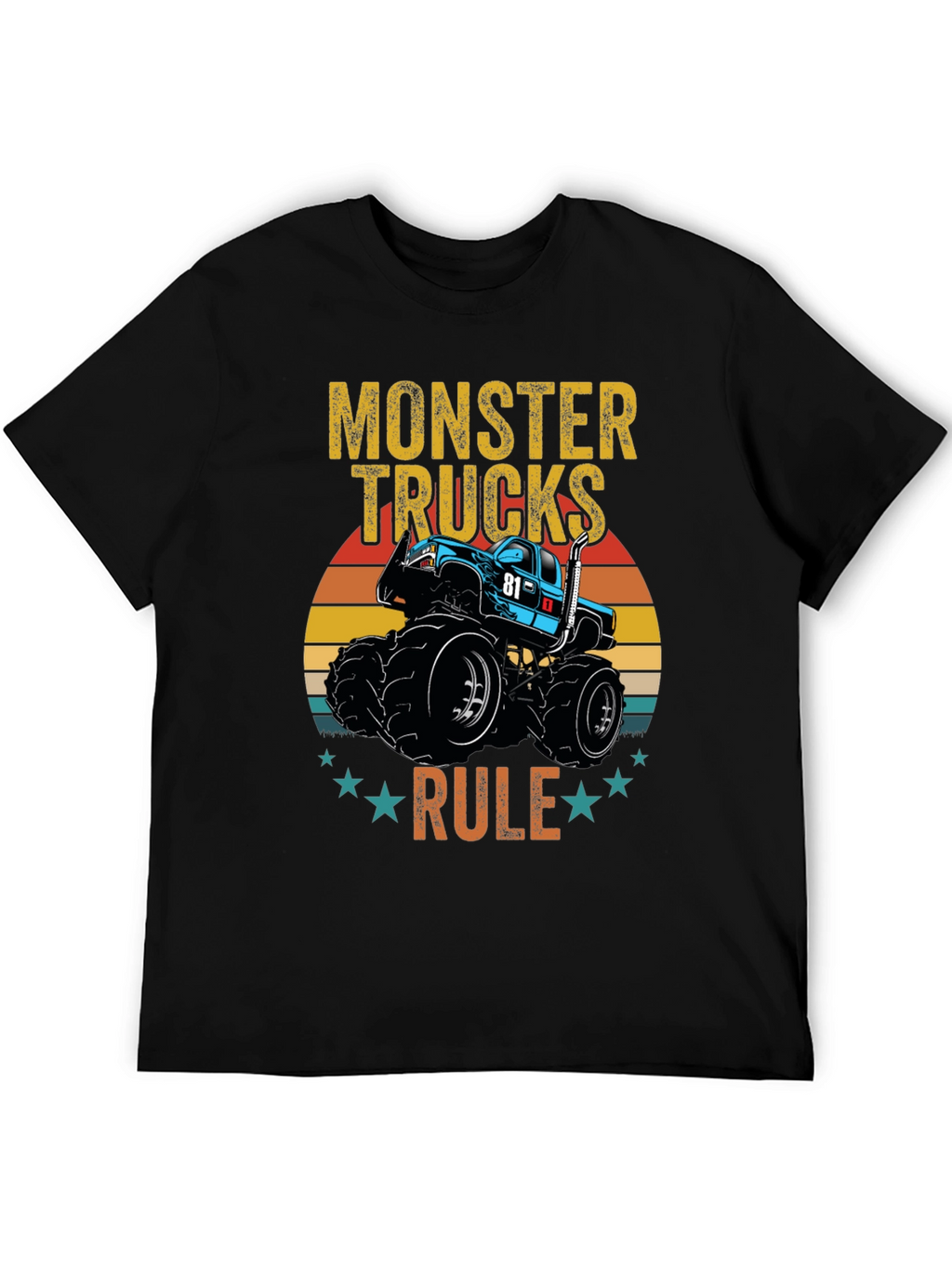 Monster Trucks Rule Graphic T-Shirt