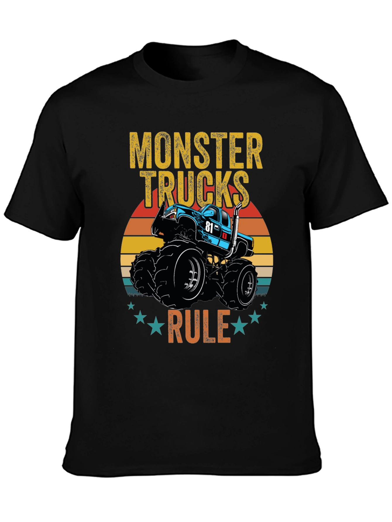 Monster Trucks Rule Graphic T-Shirt