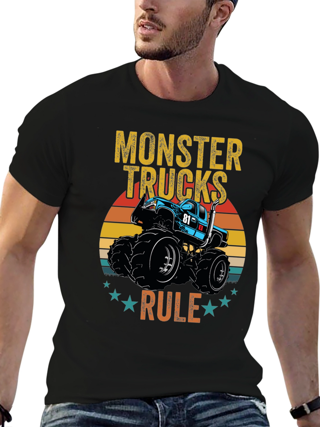 Monster Trucks Rule Graphic T-Shirt