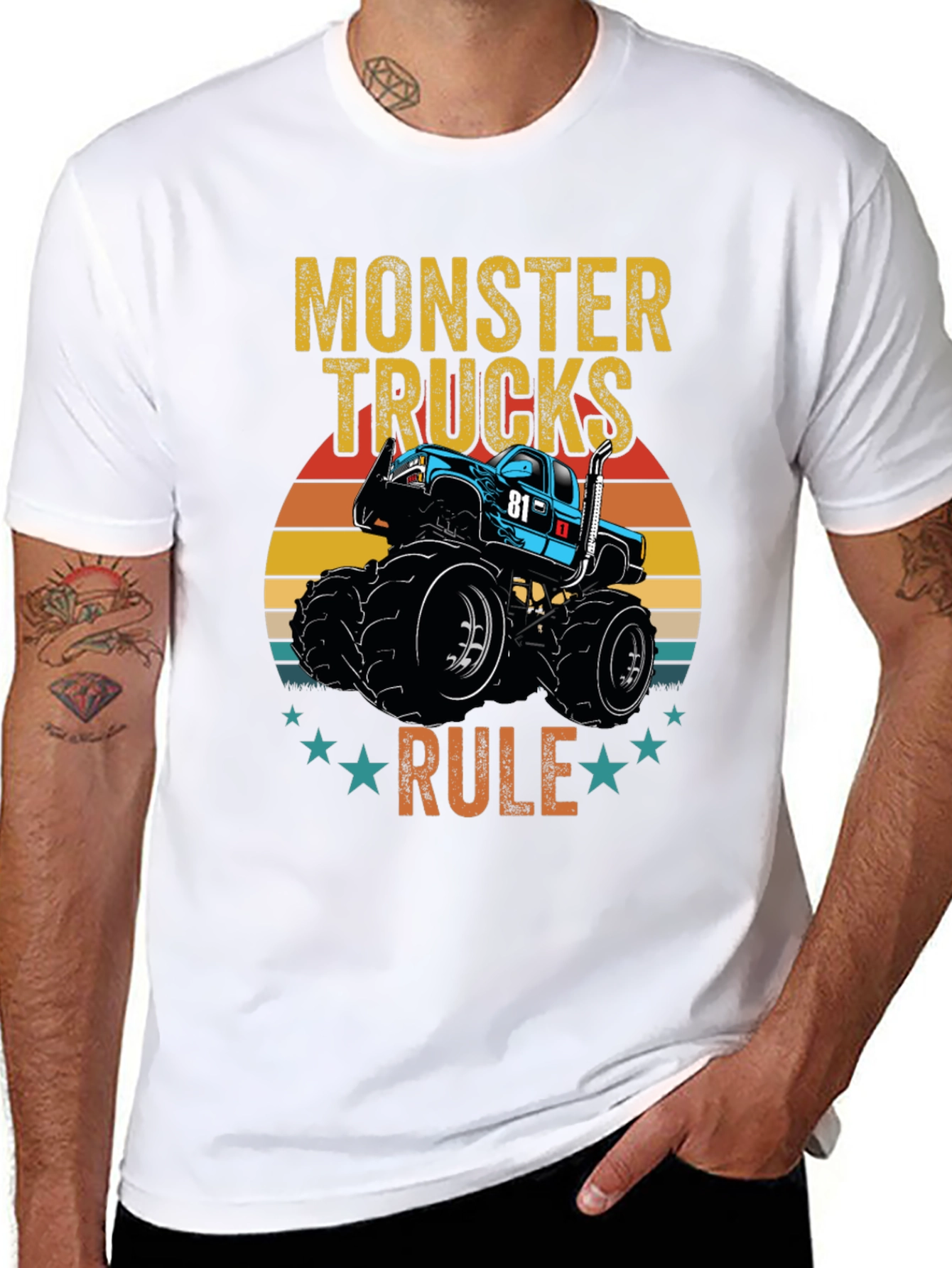 Monster Trucks Rule Graphic T-Shirt