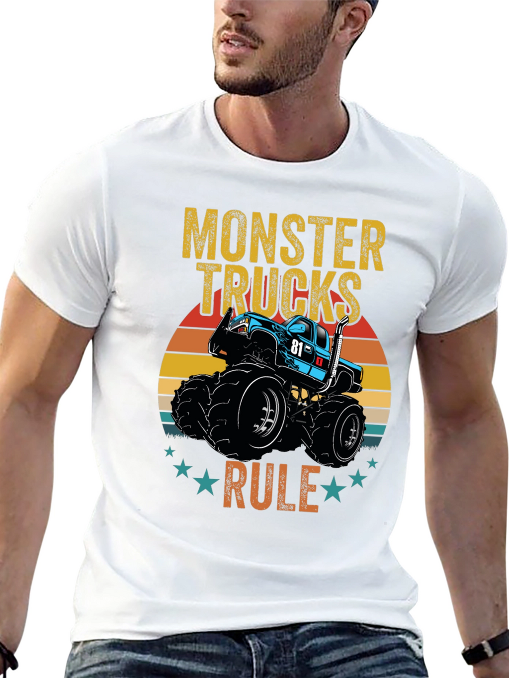 Monster Trucks Rule Graphic T-Shirt