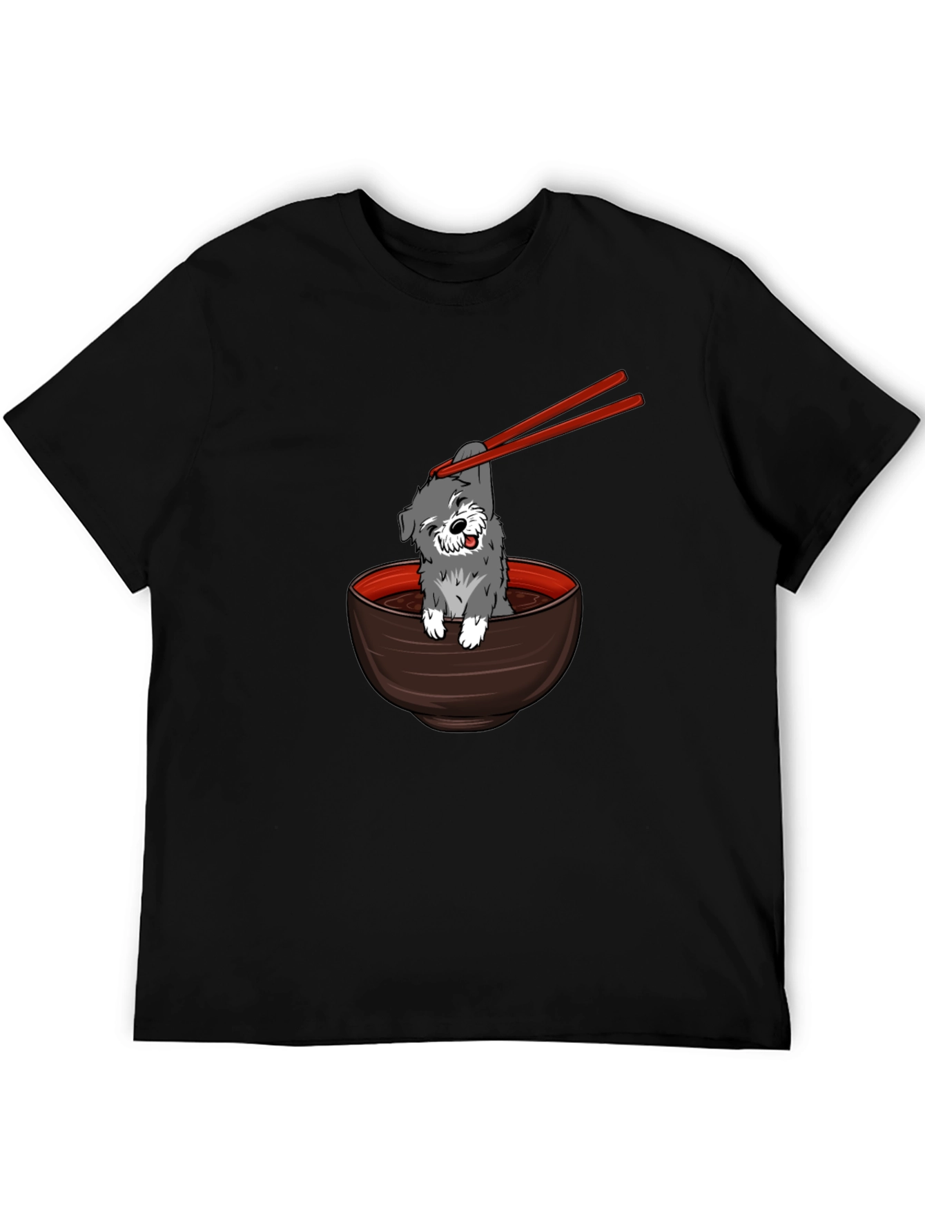 Dog in Ramen Bowl Graphic Tee