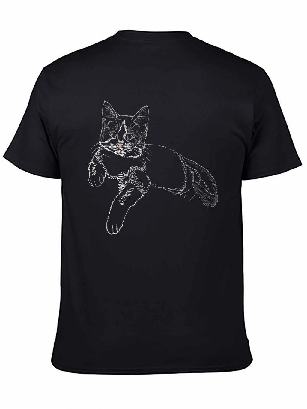 Cat Sketch T-Shirt - Mens Graphic Tee