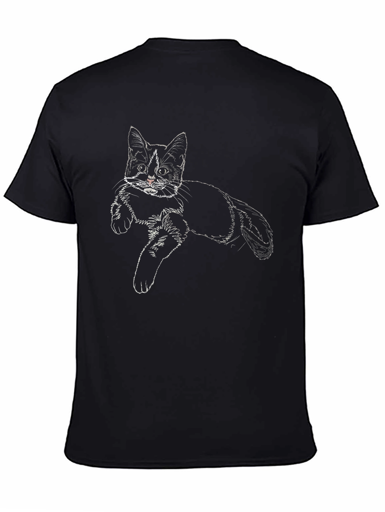 Cat Sketch T-Shirt - Mens Graphic Tee