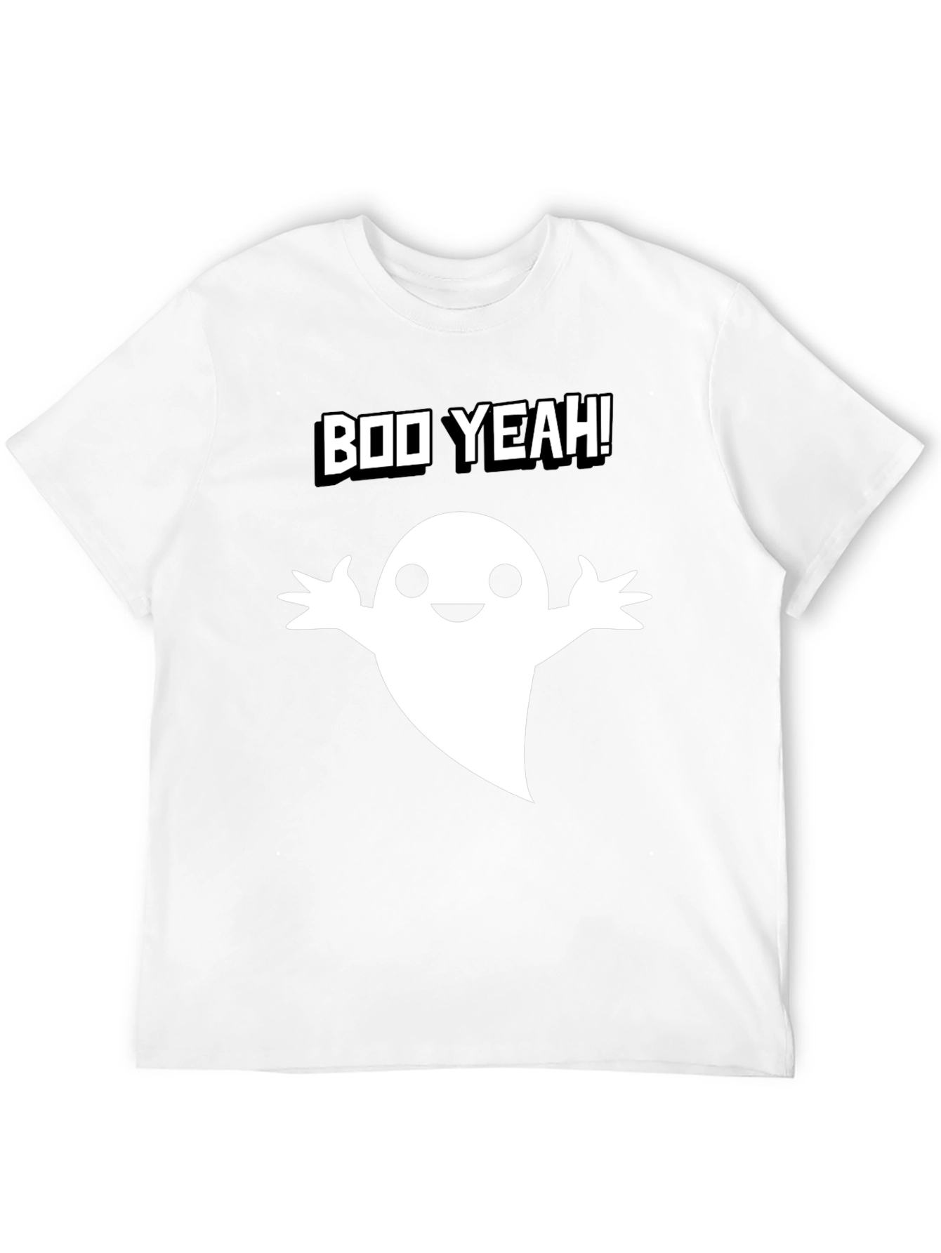 Boo Yeah! Ghost Graphic Tee - Halloween Fun